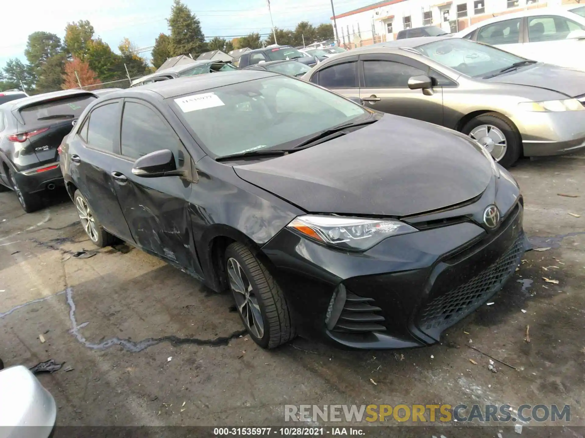 1 Photograph of a damaged car 5YFBURHE7KP883377 TOYOTA COROLLA 2019