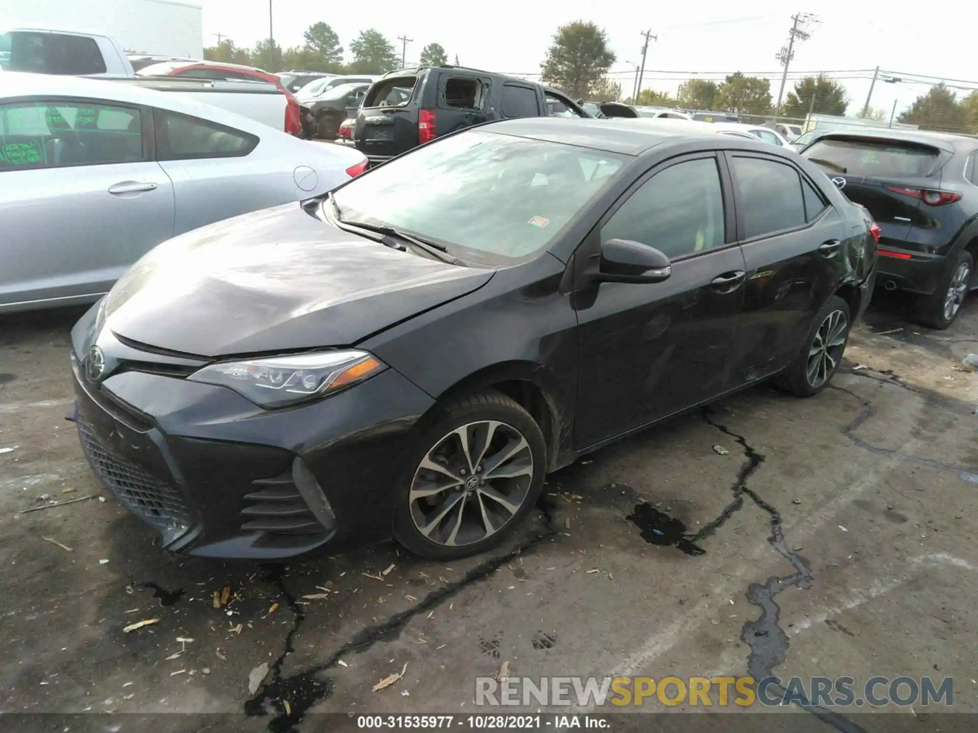 2 Photograph of a damaged car 5YFBURHE7KP883377 TOYOTA COROLLA 2019