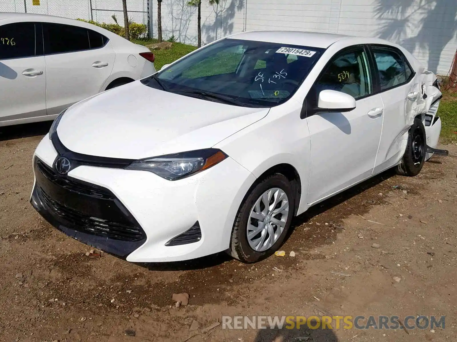 2 Photograph of a damaged car 5YFBURHE7KP883475 TOYOTA COROLLA 2019