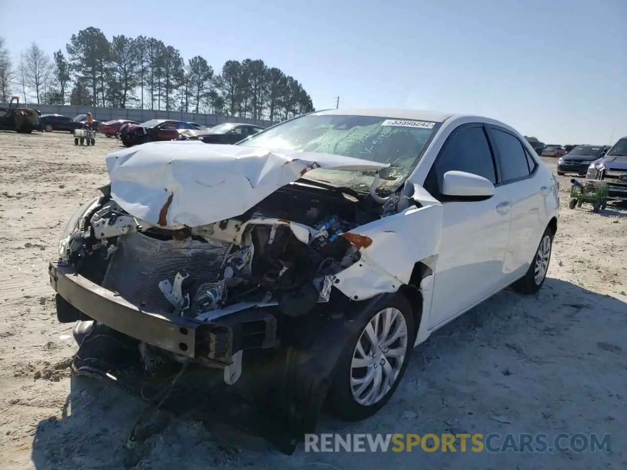 2 Photograph of a damaged car 5YFBURHE7KP885193 TOYOTA COROLLA 2019