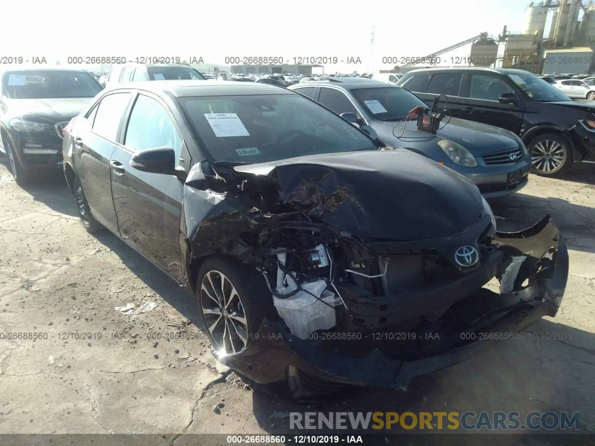 1 Photograph of a damaged car 5YFBURHE7KP885601 TOYOTA COROLLA 2019