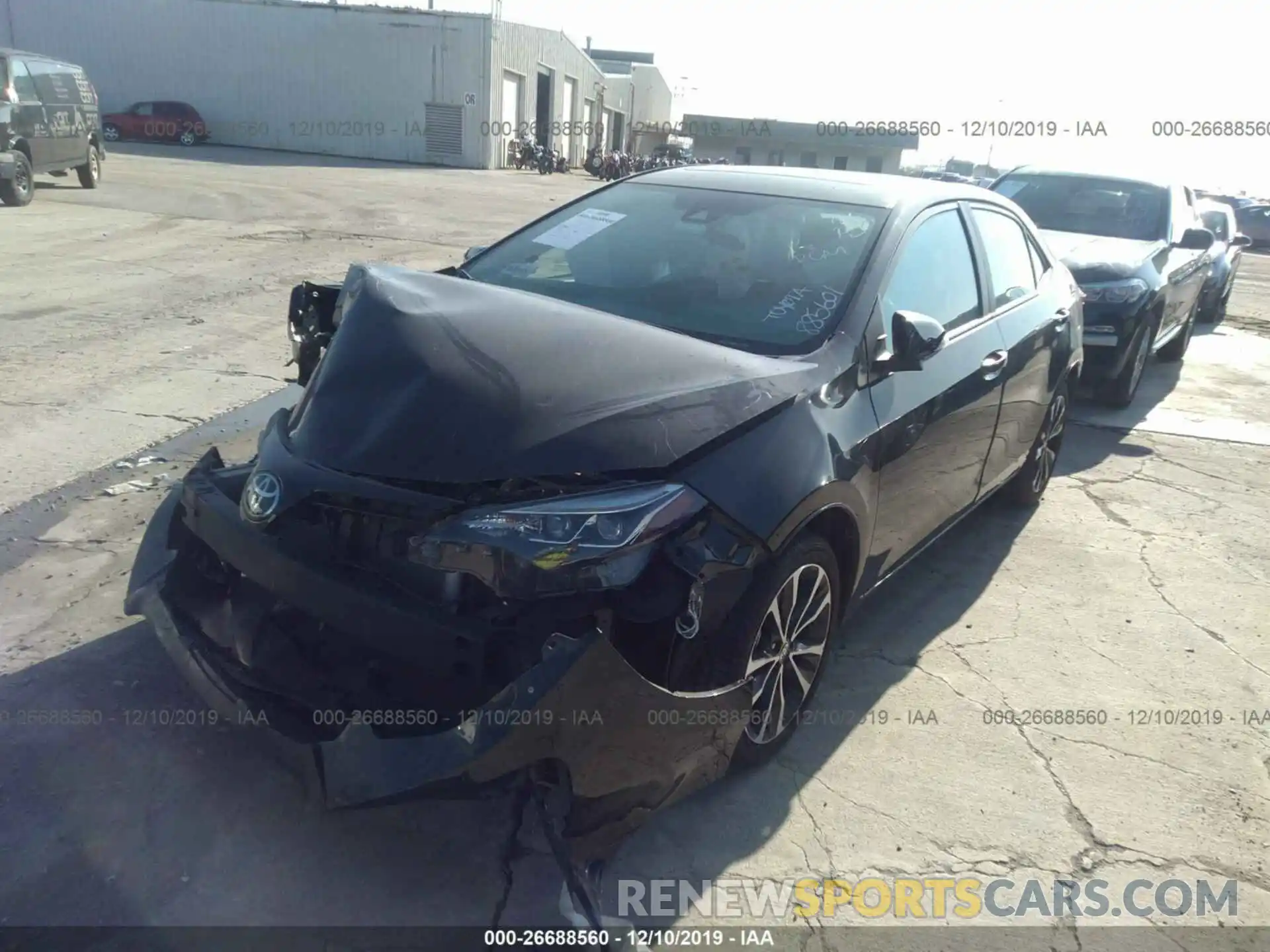 2 Photograph of a damaged car 5YFBURHE7KP885601 TOYOTA COROLLA 2019