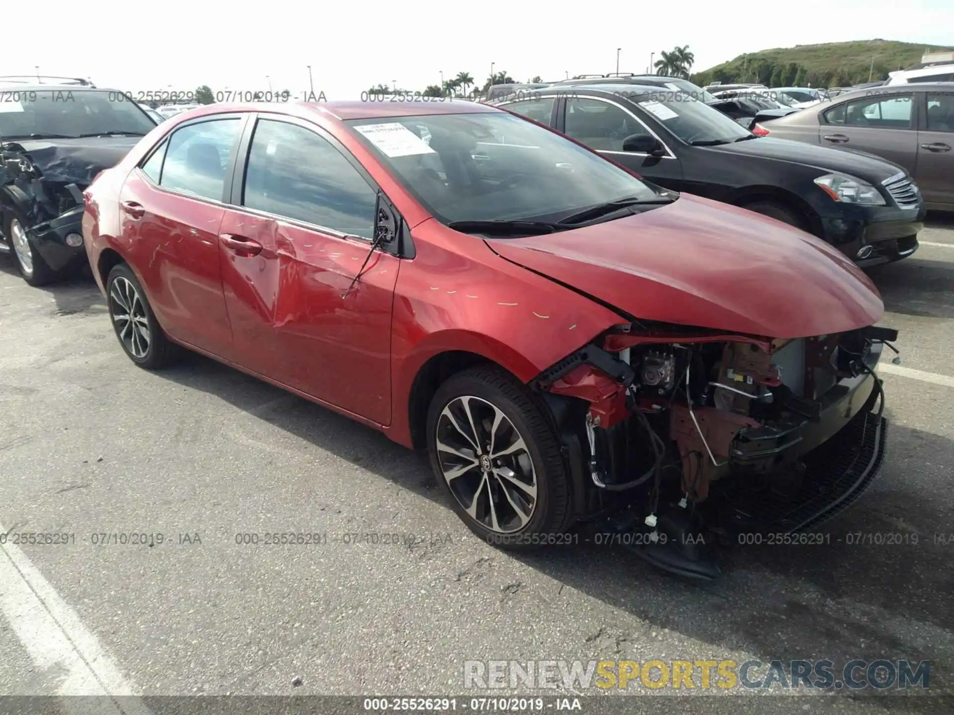 1 Photograph of a damaged car 5YFBURHE7KP886733 TOYOTA COROLLA 2019