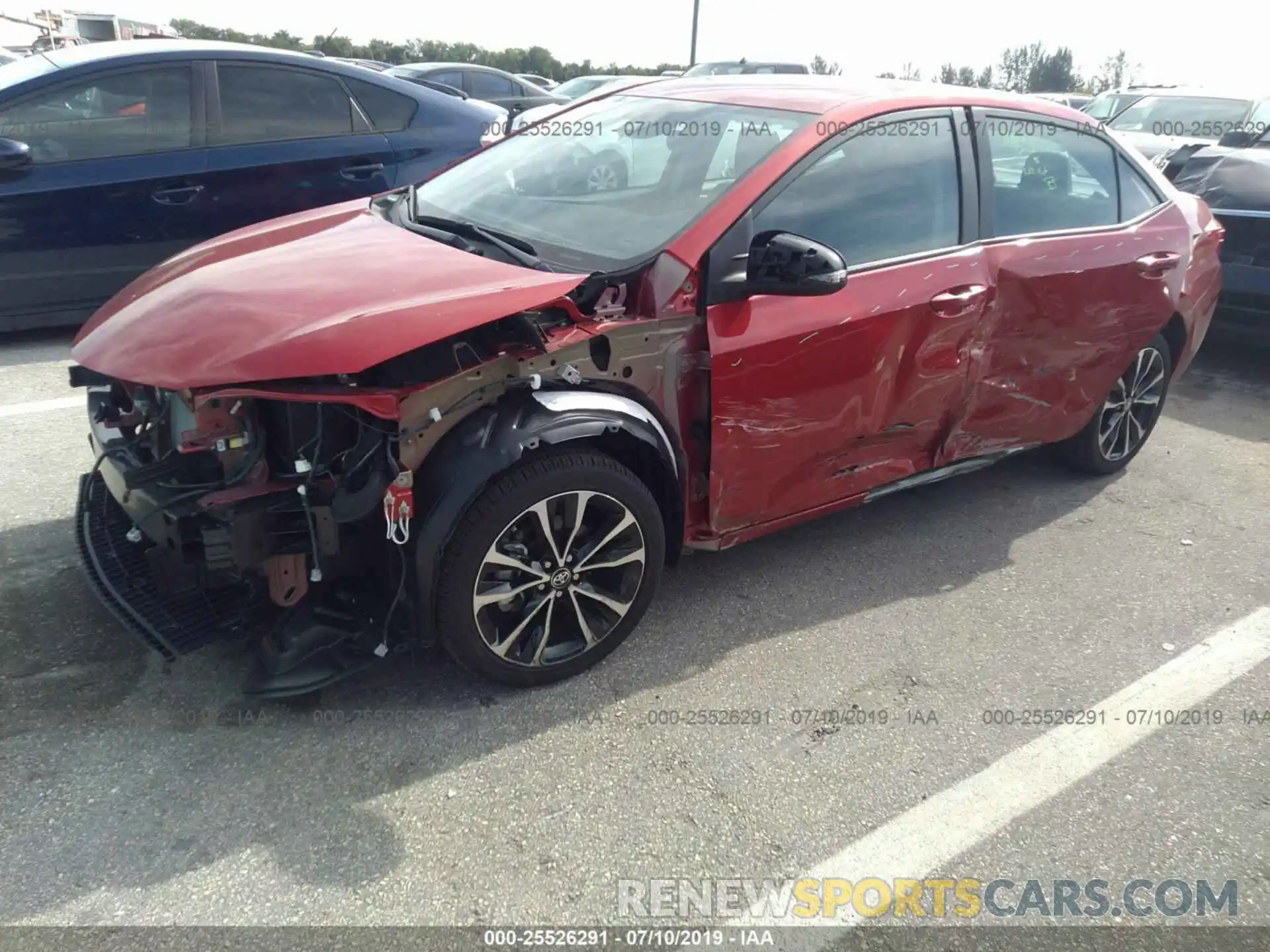 2 Photograph of a damaged car 5YFBURHE7KP886733 TOYOTA COROLLA 2019