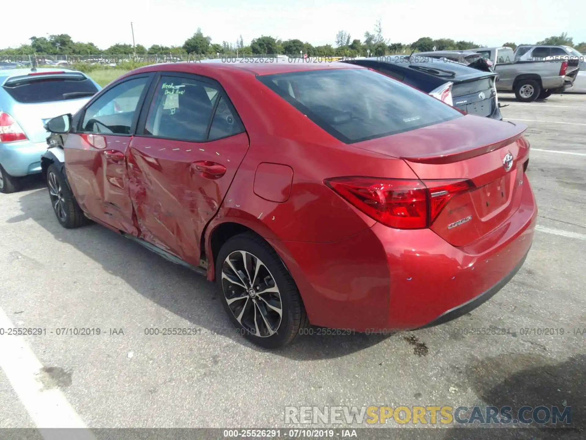 3 Photograph of a damaged car 5YFBURHE7KP886733 TOYOTA COROLLA 2019