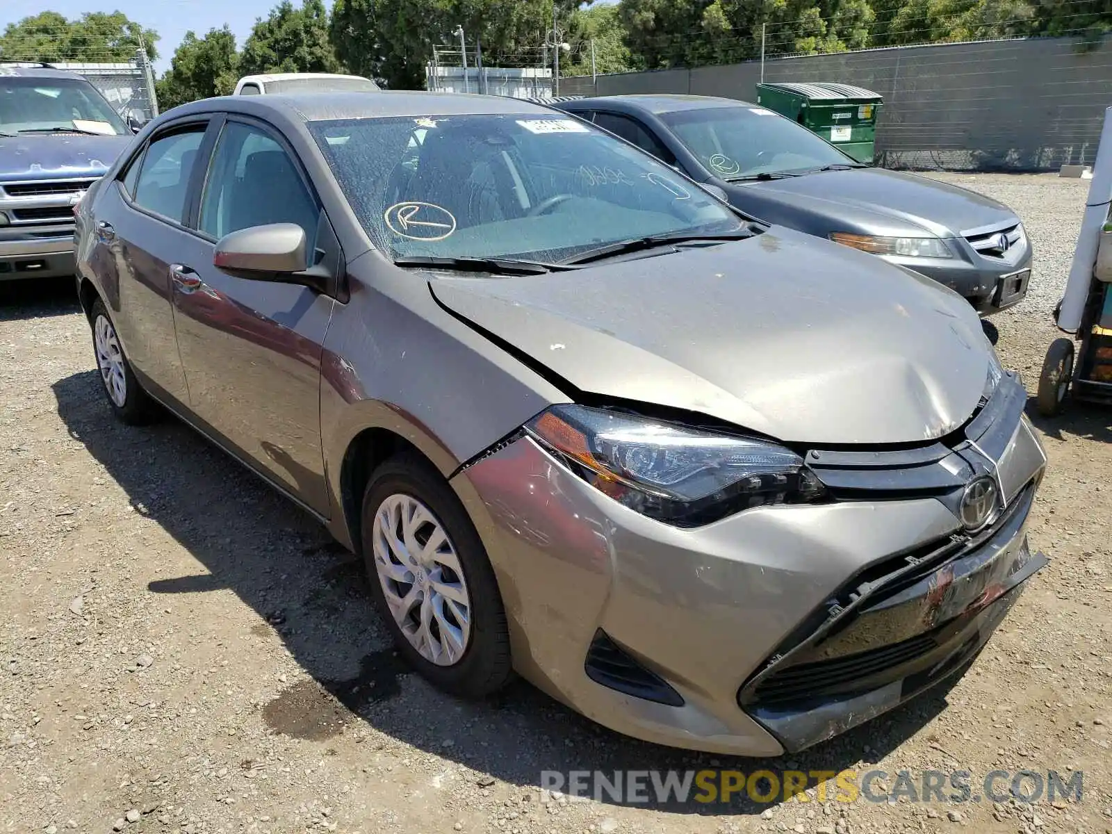 1 Photograph of a damaged car 5YFBURHE7KP886893 TOYOTA COROLLA 2019