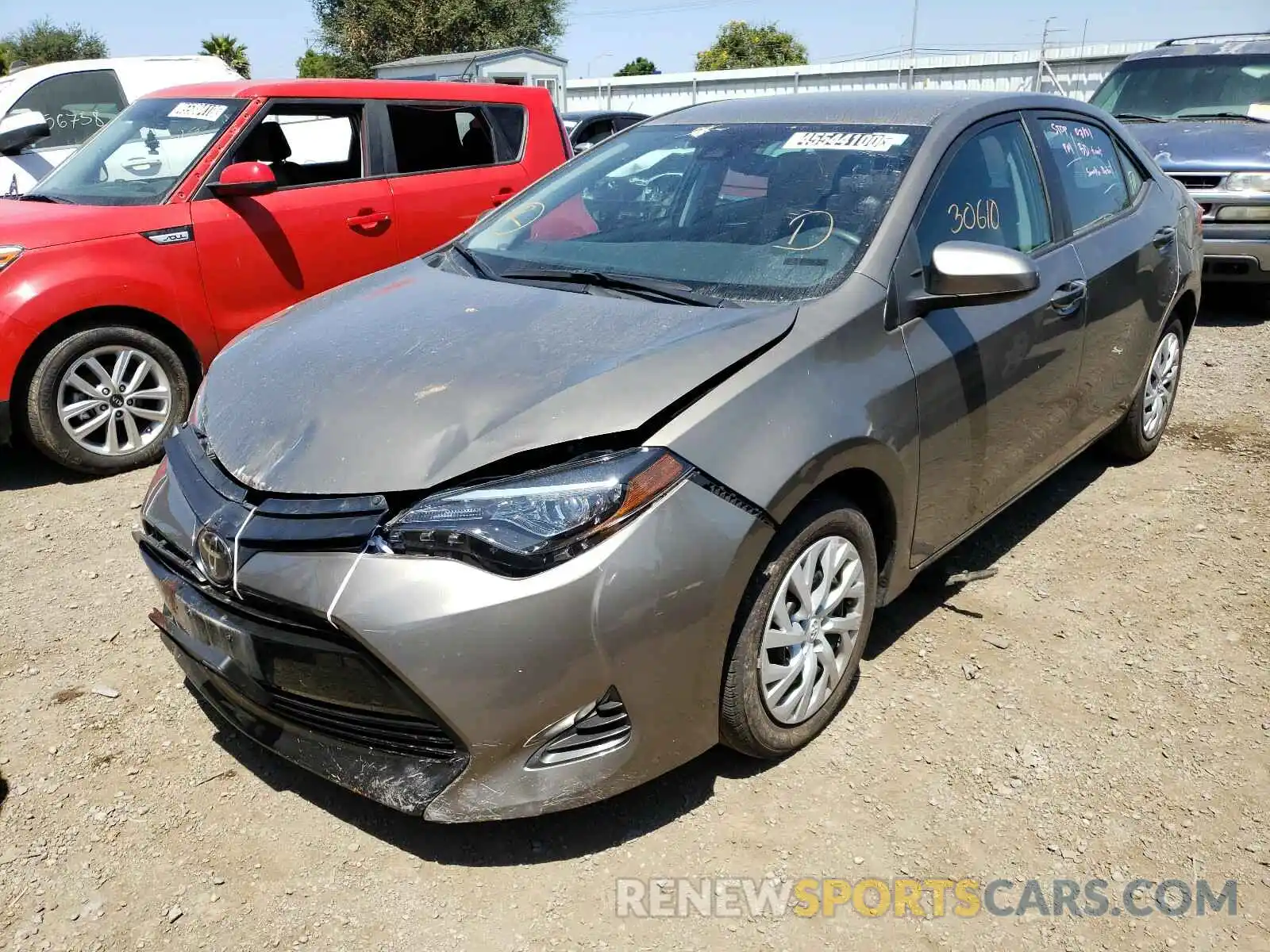 2 Photograph of a damaged car 5YFBURHE7KP886893 TOYOTA COROLLA 2019