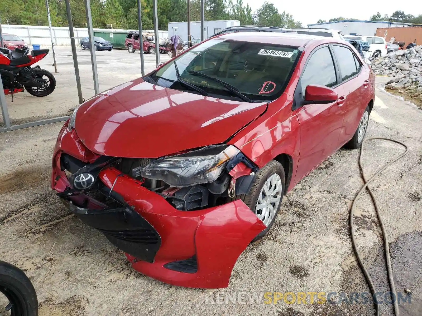 2 Photograph of a damaged car 5YFBURHE7KP887123 TOYOTA COROLLA 2019