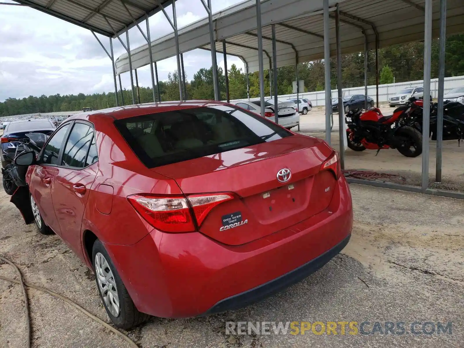 3 Photograph of a damaged car 5YFBURHE7KP887123 TOYOTA COROLLA 2019