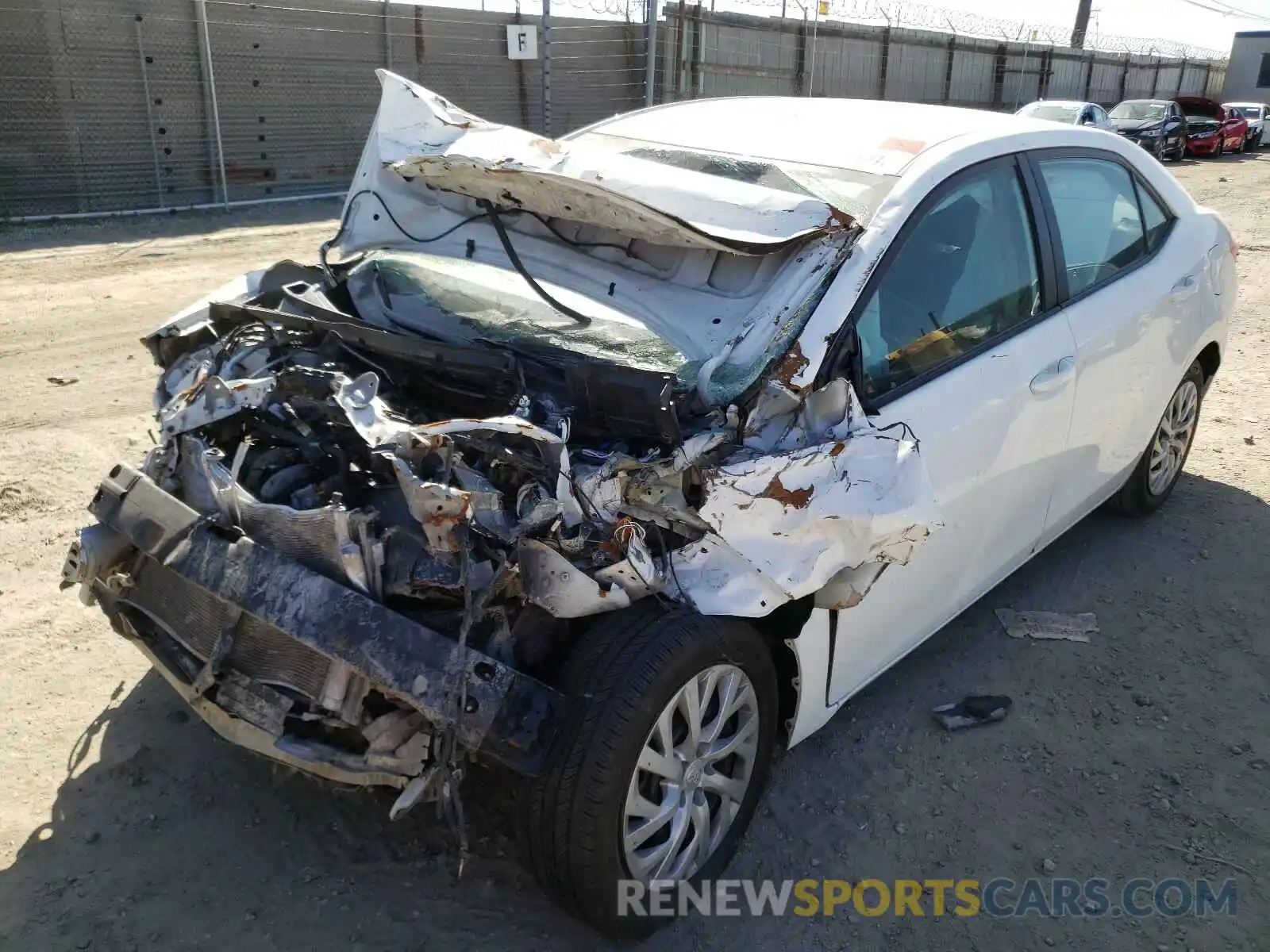 2 Photograph of a damaged car 5YFBURHE7KP887297 TOYOTA COROLLA 2019