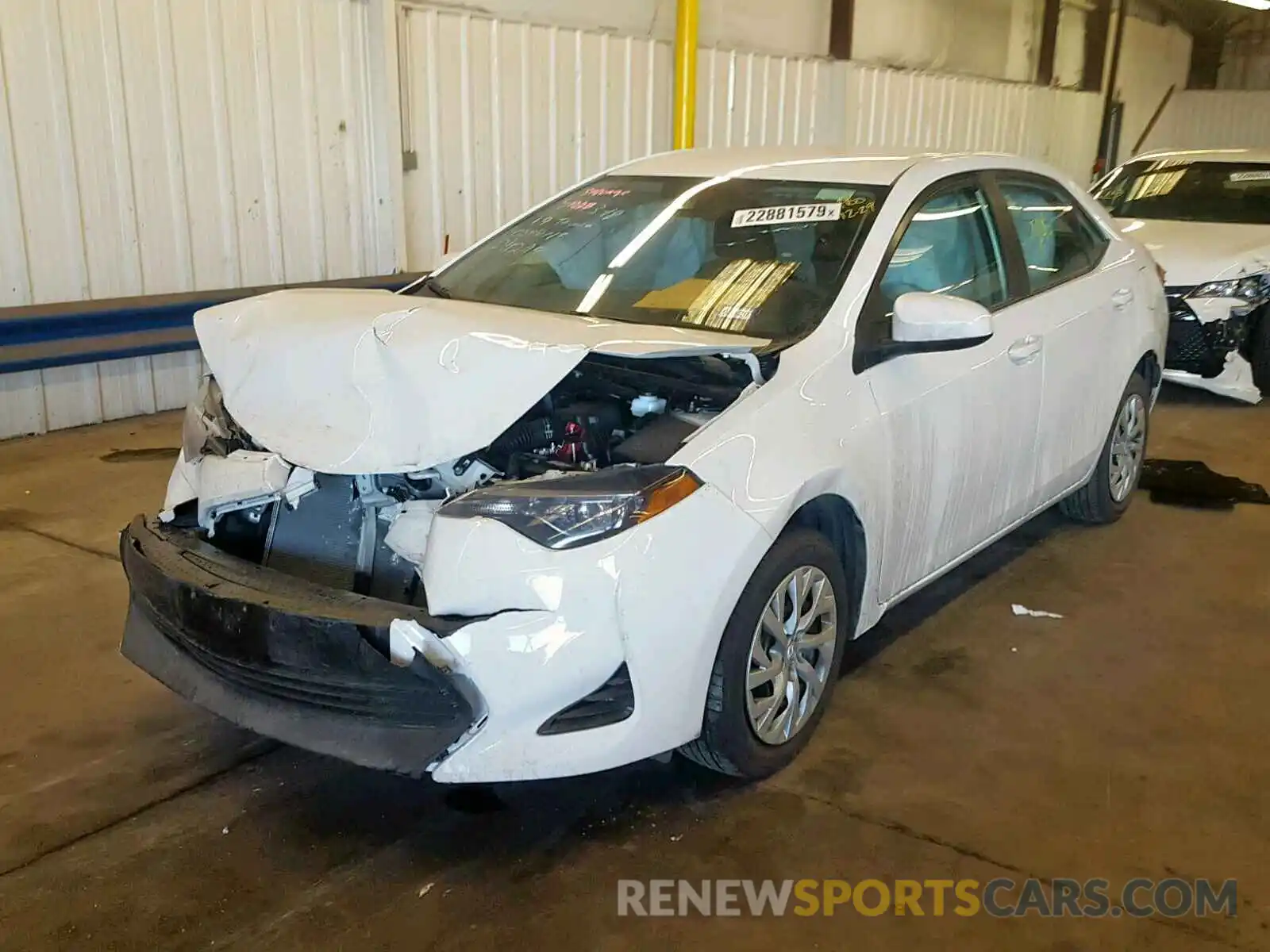 2 Photograph of a damaged car 5YFBURHE7KP887395 TOYOTA COROLLA 2019