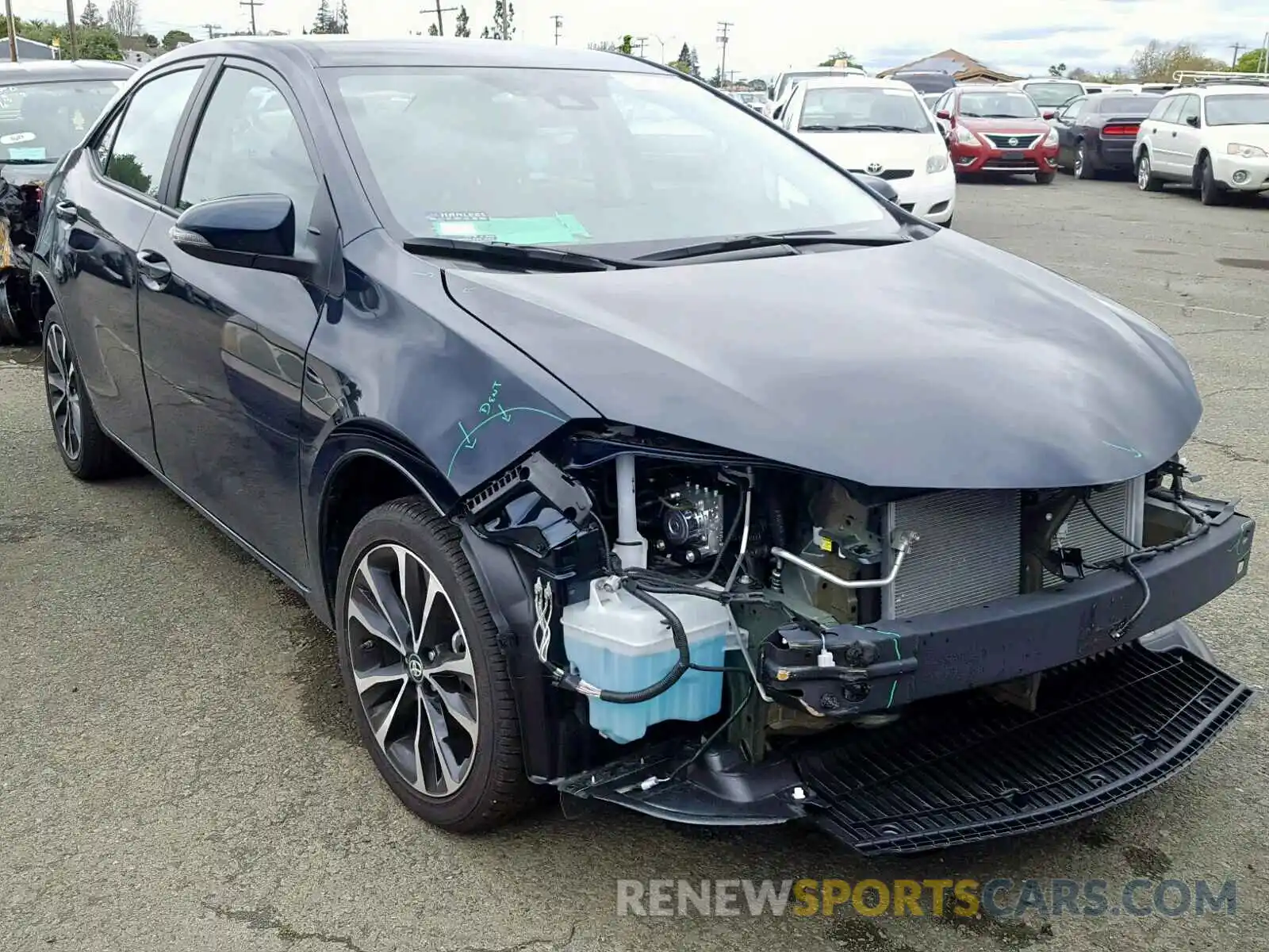 1 Photograph of a damaged car 5YFBURHE7KP888661 TOYOTA COROLLA 2019