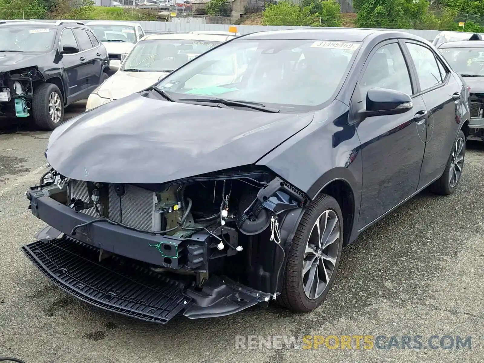 2 Photograph of a damaged car 5YFBURHE7KP888661 TOYOTA COROLLA 2019