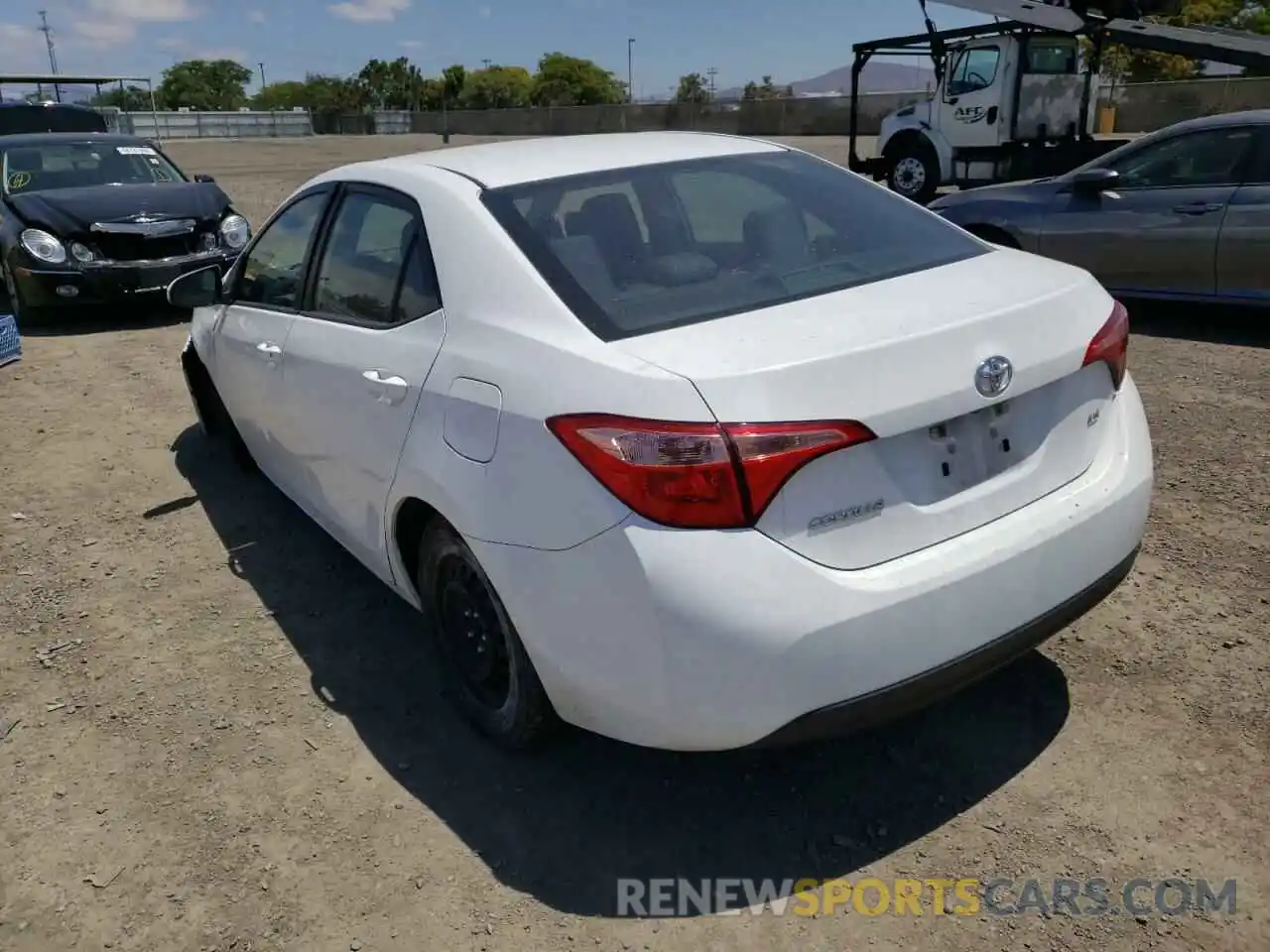 3 Photograph of a damaged car 5YFBURHE7KP889101 TOYOTA COROLLA 2019