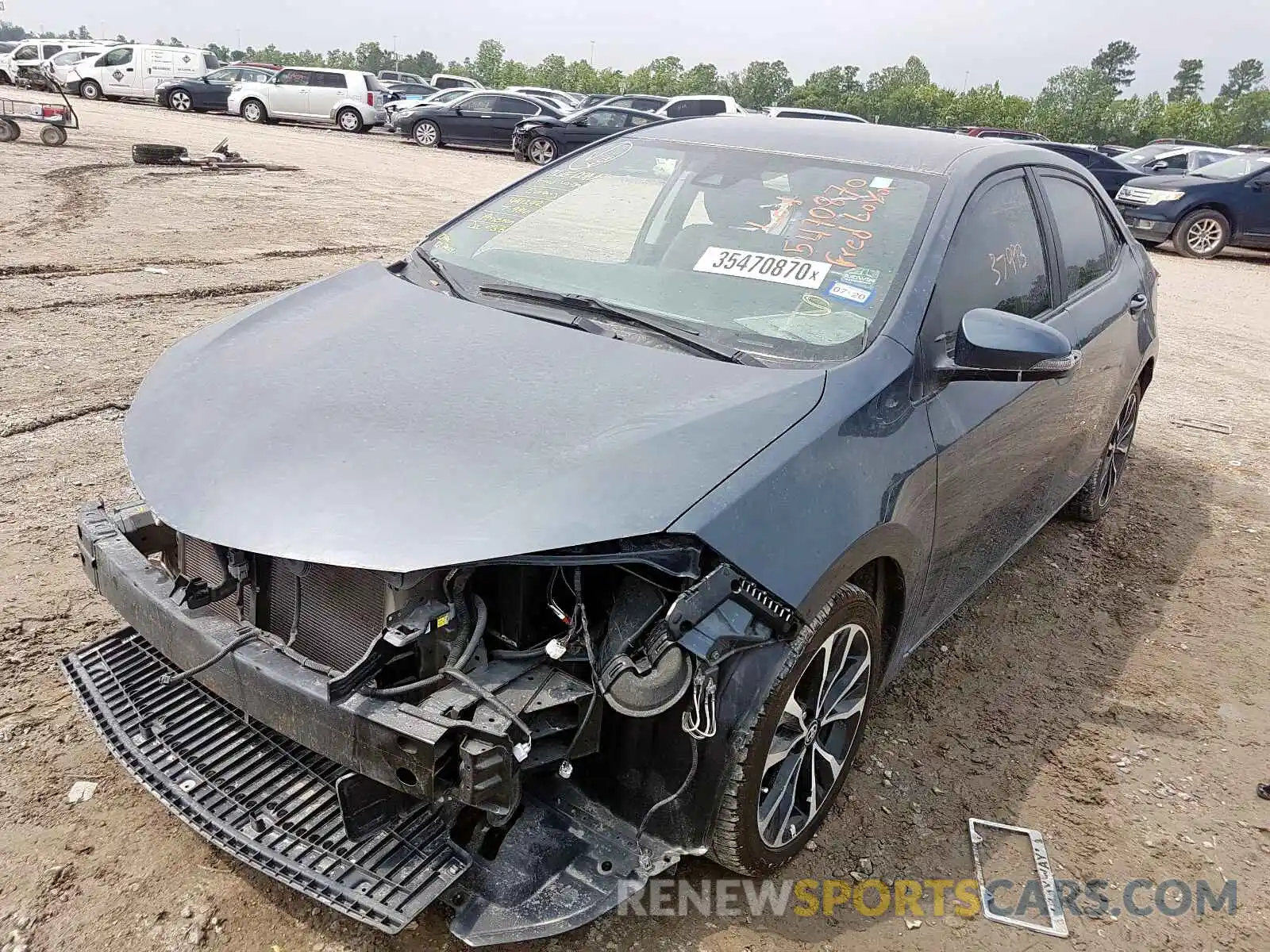 2 Photograph of a damaged car 5YFBURHE7KP889325 TOYOTA COROLLA 2019