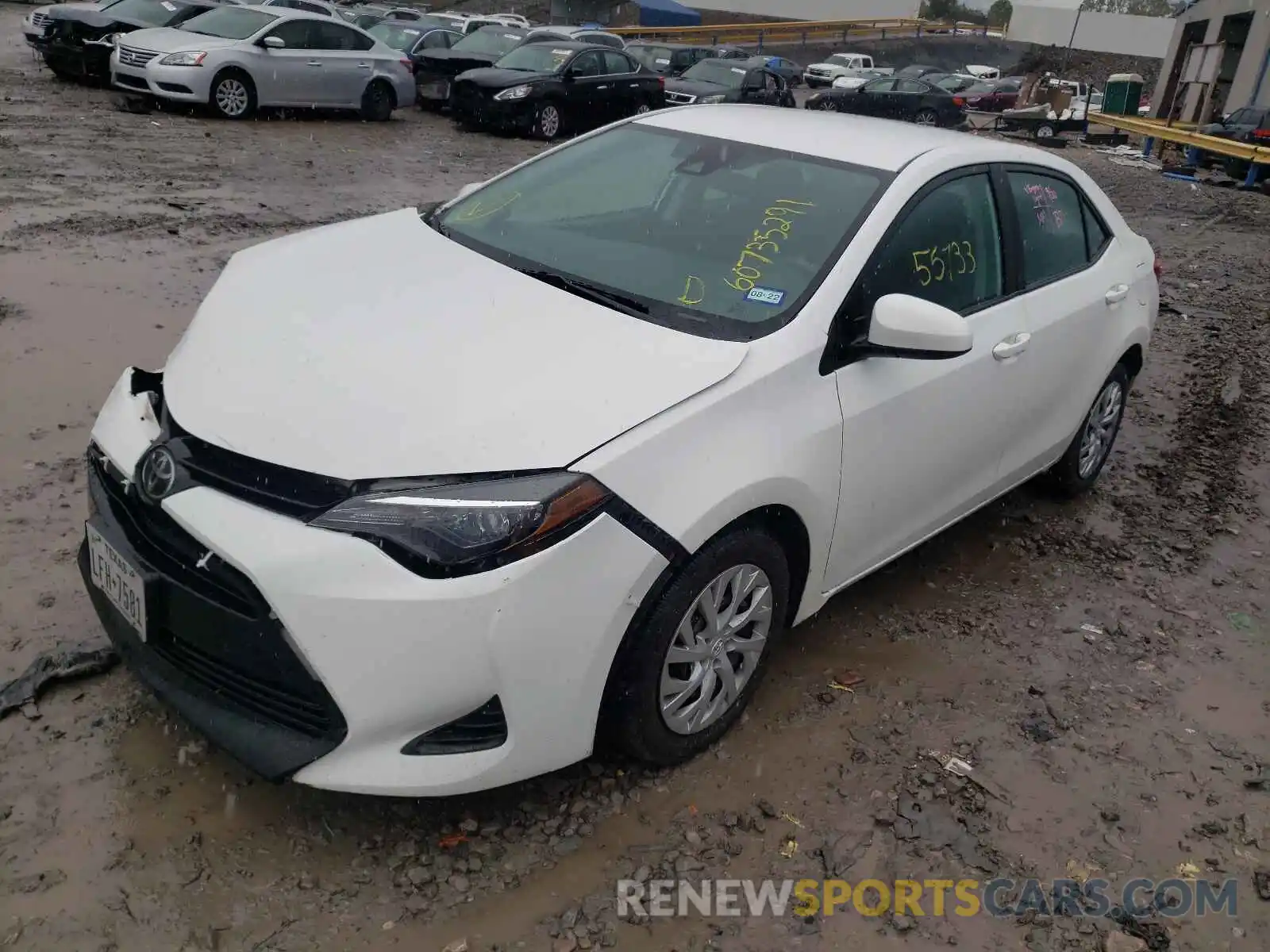 2 Photograph of a damaged car 5YFBURHE7KP889650 TOYOTA COROLLA 2019