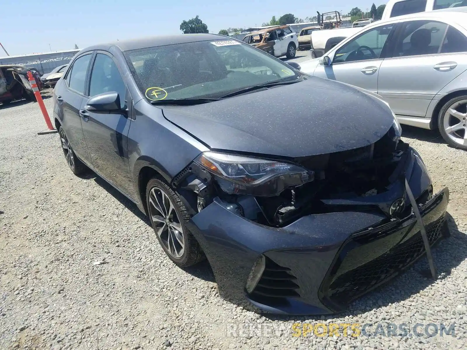 1 Photograph of a damaged car 5YFBURHE7KP889938 TOYOTA COROLLA 2019