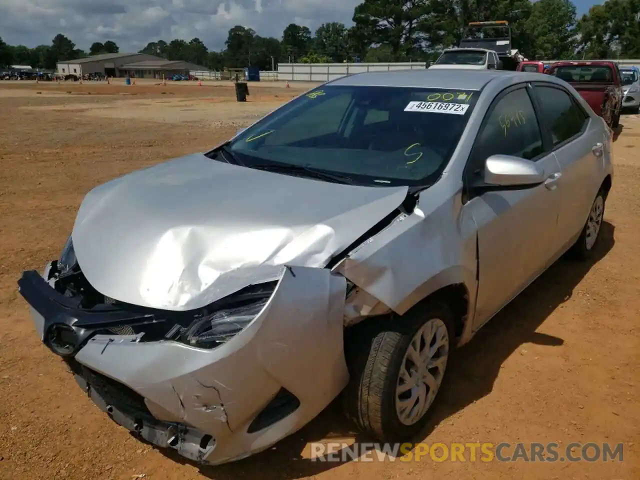 2 Photograph of a damaged car 5YFBURHE7KP890071 TOYOTA COROLLA 2019