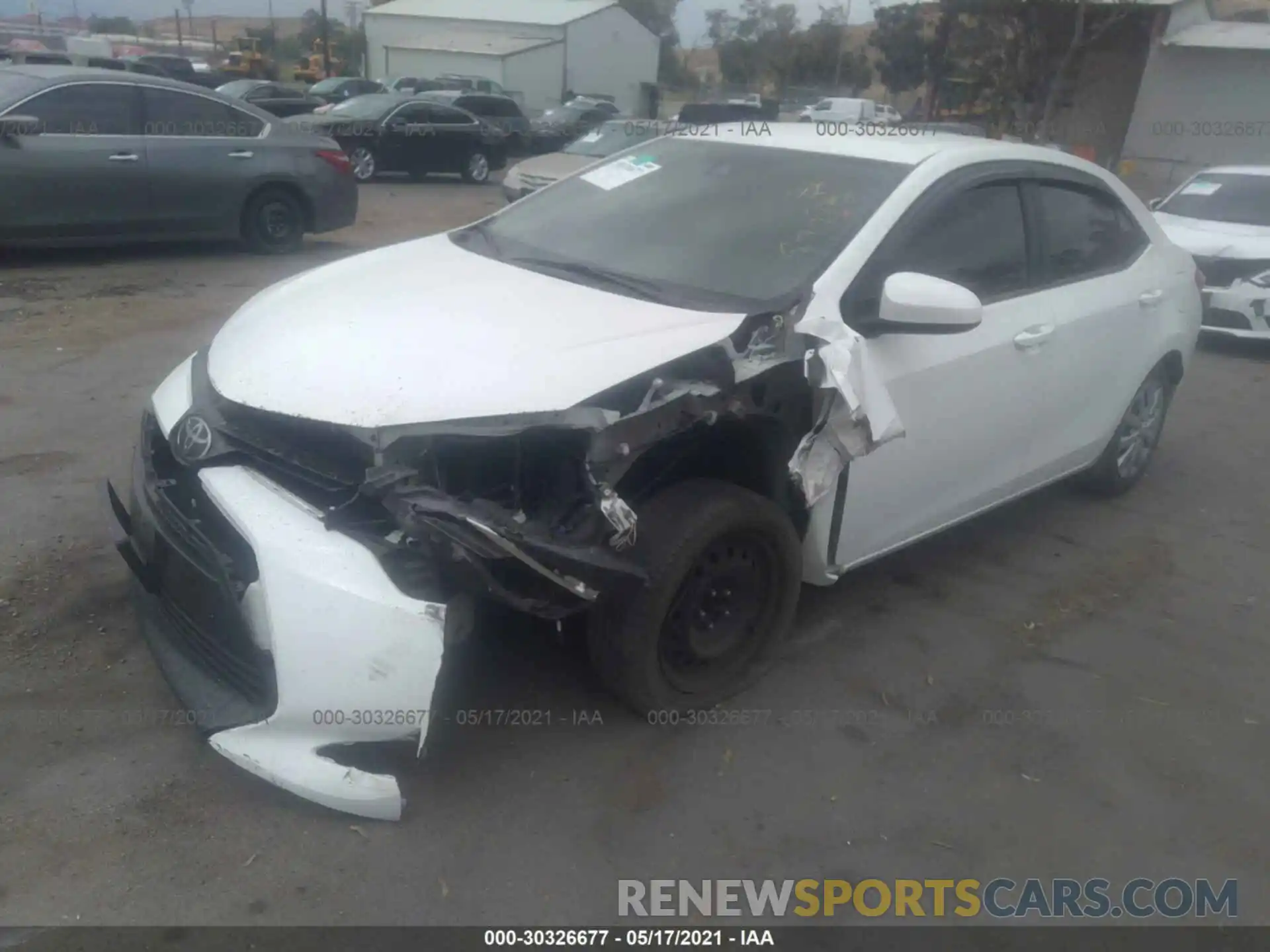 2 Photograph of a damaged car 5YFBURHE7KP891253 TOYOTA COROLLA 2019