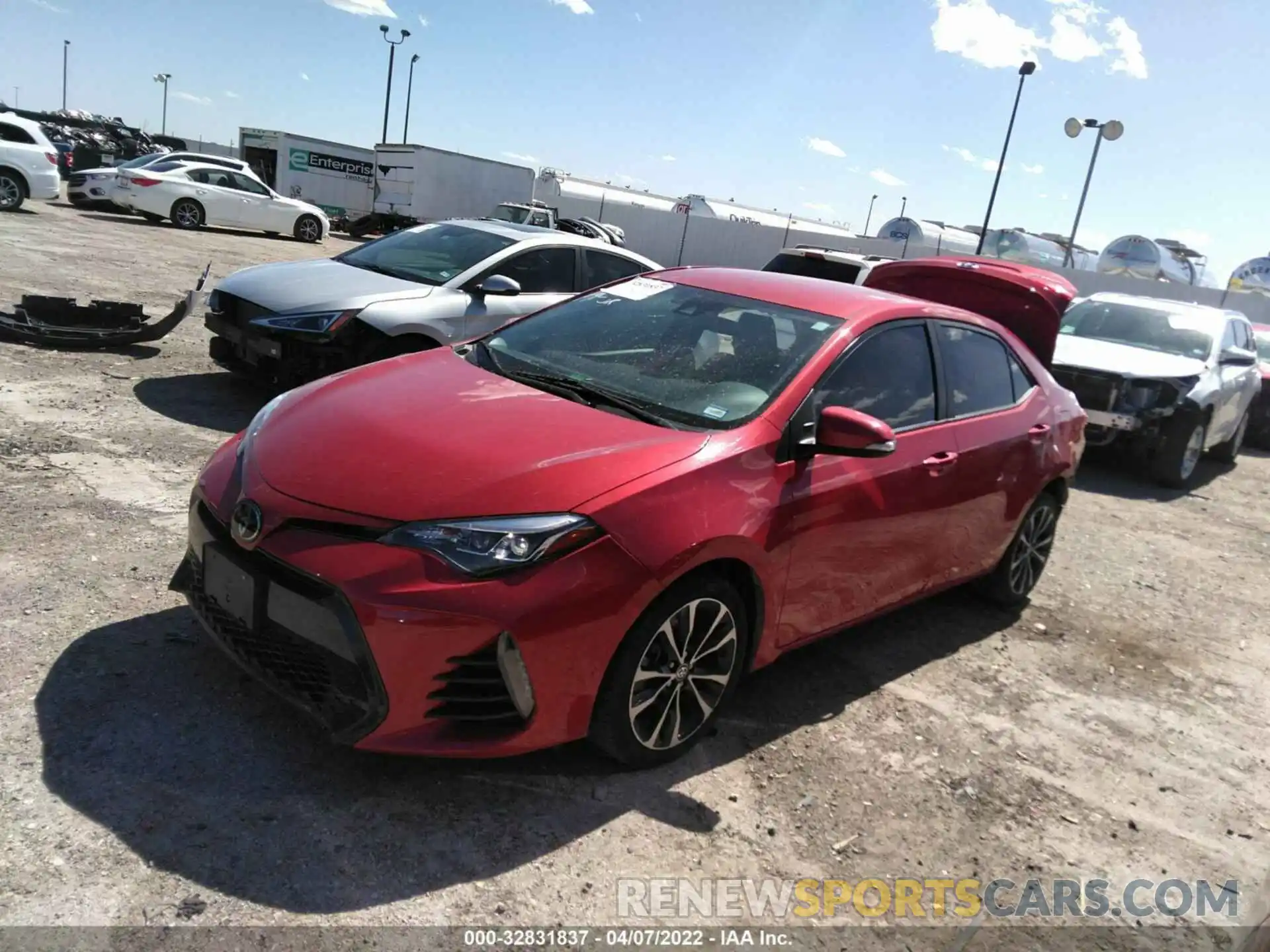 2 Photograph of a damaged car 5YFBURHE7KP891351 TOYOTA COROLLA 2019