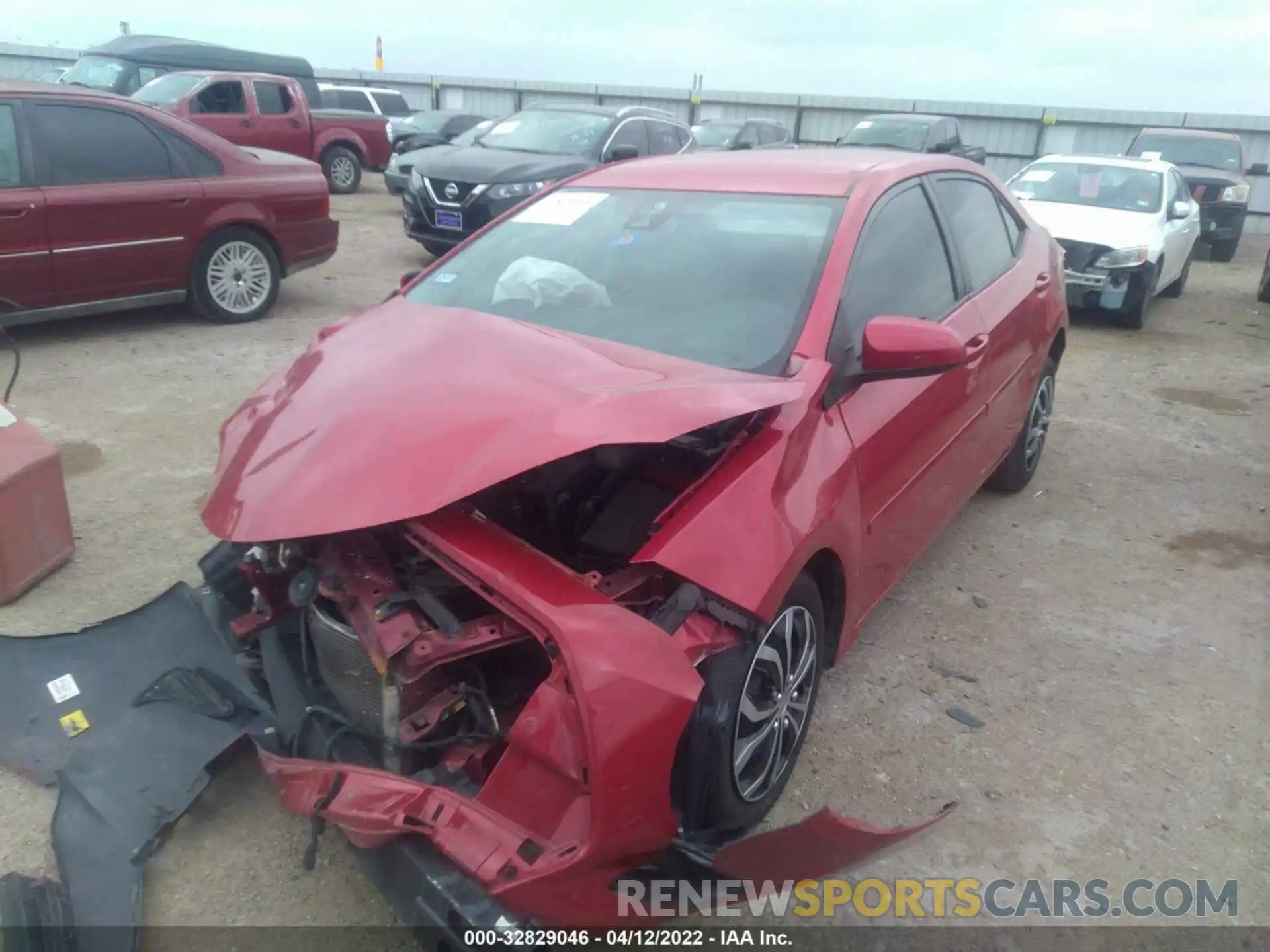 2 Photograph of a damaged car 5YFBURHE7KP892418 TOYOTA COROLLA 2019