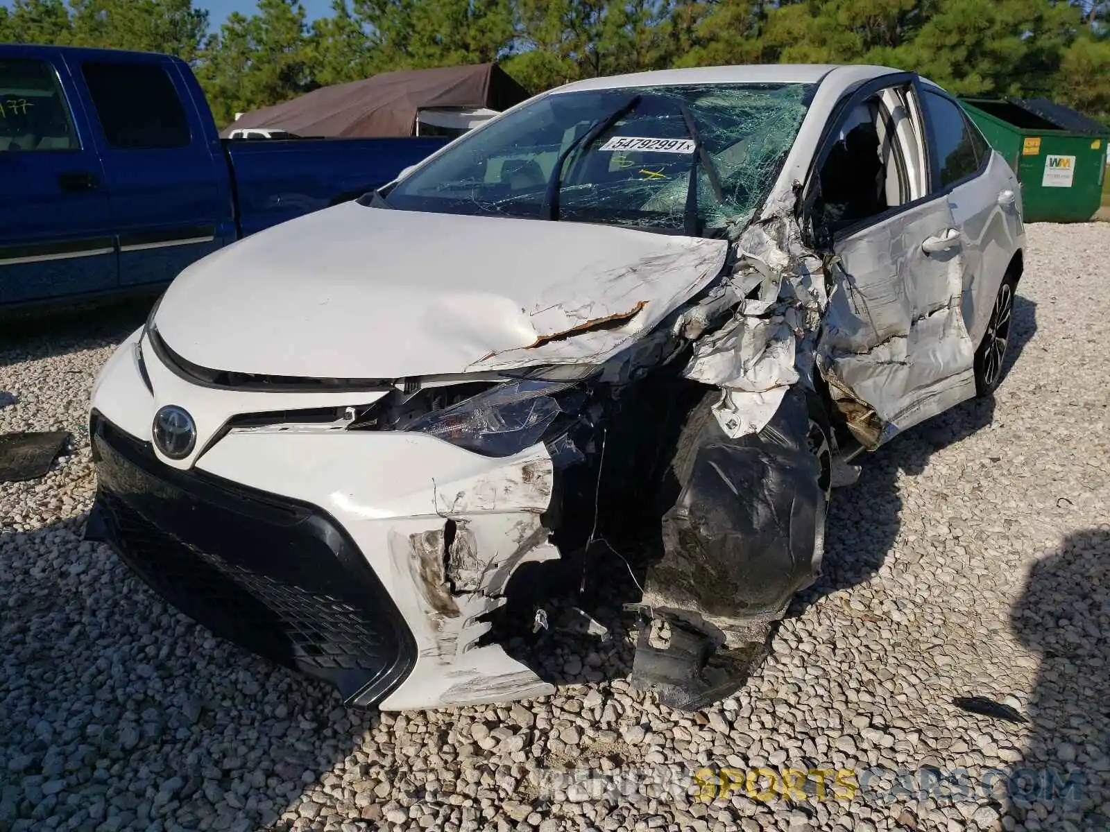 2 Photograph of a damaged car 5YFBURHE7KP892421 TOYOTA COROLLA 2019