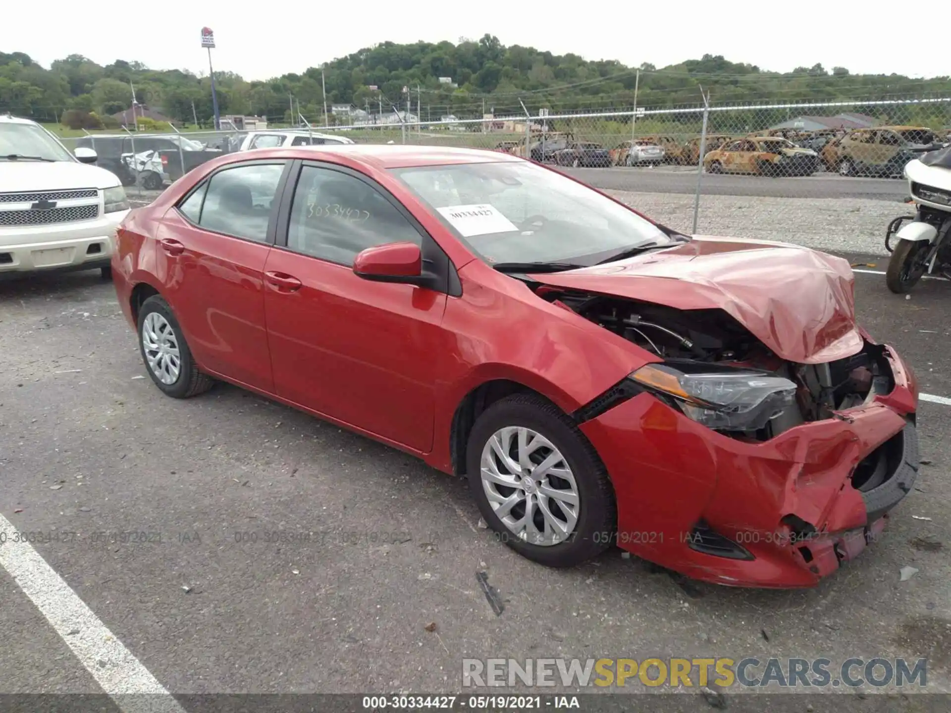 1 Photograph of a damaged car 5YFBURHE7KP892743 TOYOTA COROLLA 2019