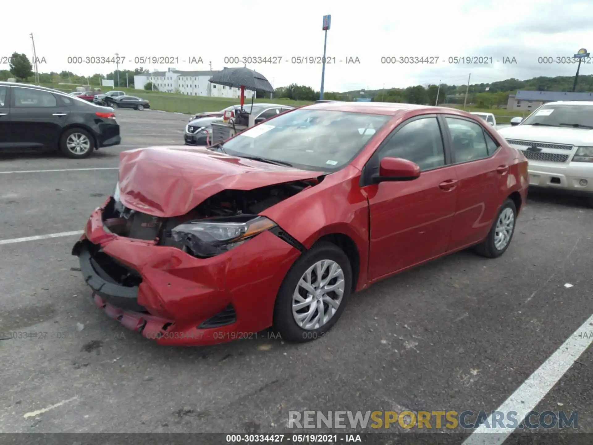 2 Photograph of a damaged car 5YFBURHE7KP892743 TOYOTA COROLLA 2019