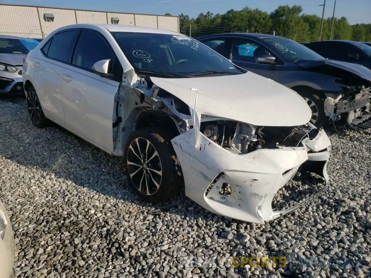 1 Photograph of a damaged car 5YFBURHE7KP893505 TOYOTA COROLLA 2019