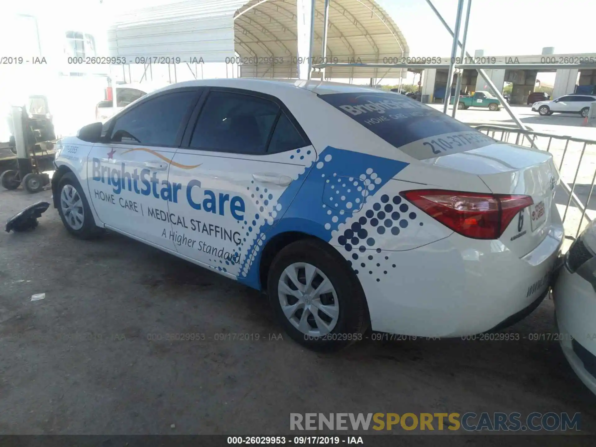 3 Photograph of a damaged car 5YFBURHE7KP893603 TOYOTA COROLLA 2019