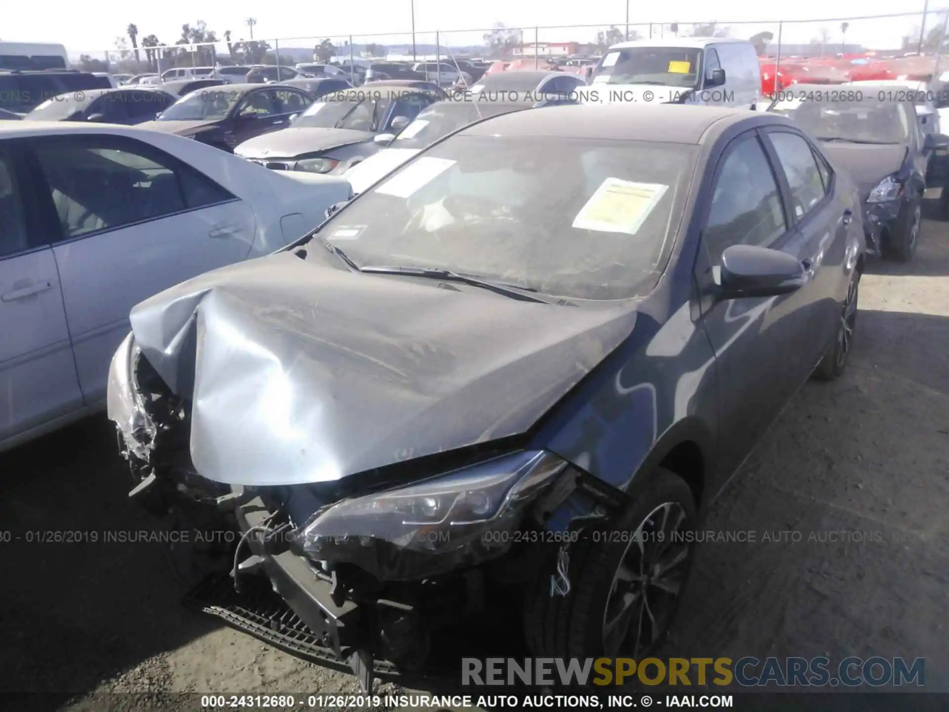 2 Photograph of a damaged car 5YFBURHE7KP893620 TOYOTA COROLLA 2019