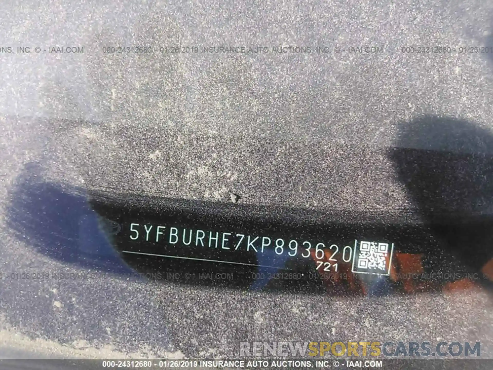 9 Photograph of a damaged car 5YFBURHE7KP893620 TOYOTA COROLLA 2019