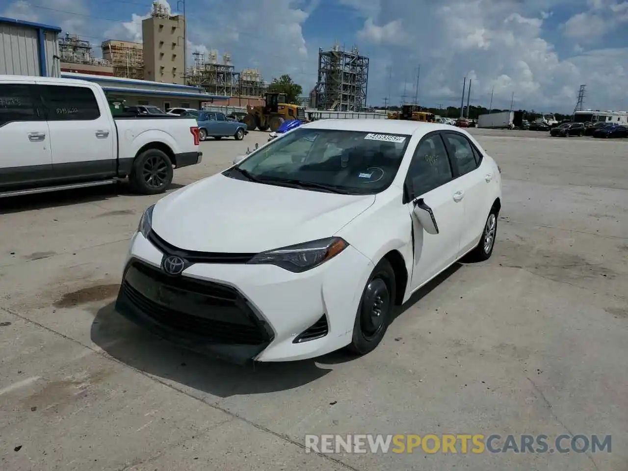 2 Photograph of a damaged car 5YFBURHE7KP895013 TOYOTA COROLLA 2019