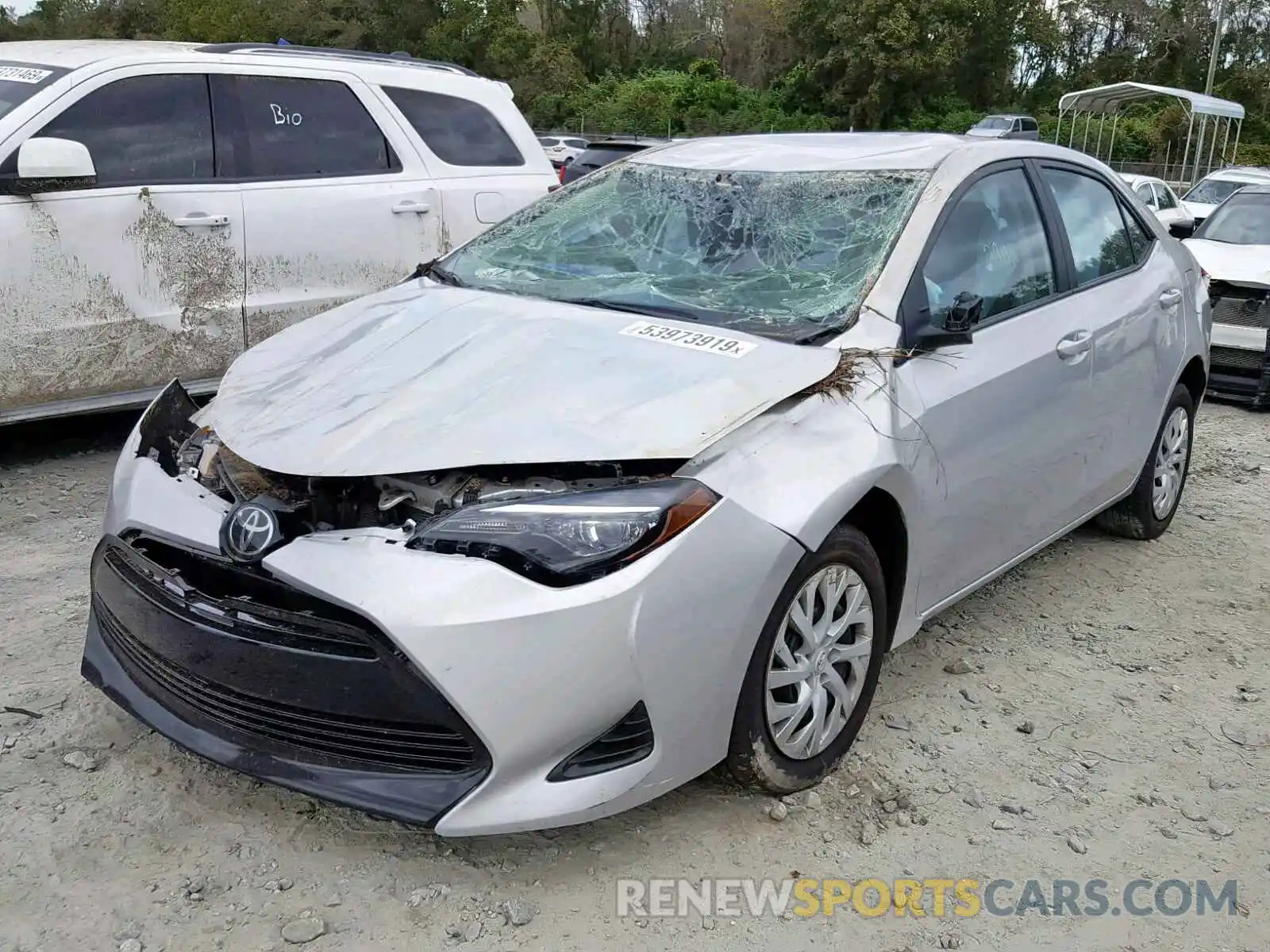 2 Photograph of a damaged car 5YFBURHE7KP895142 TOYOTA COROLLA 2019