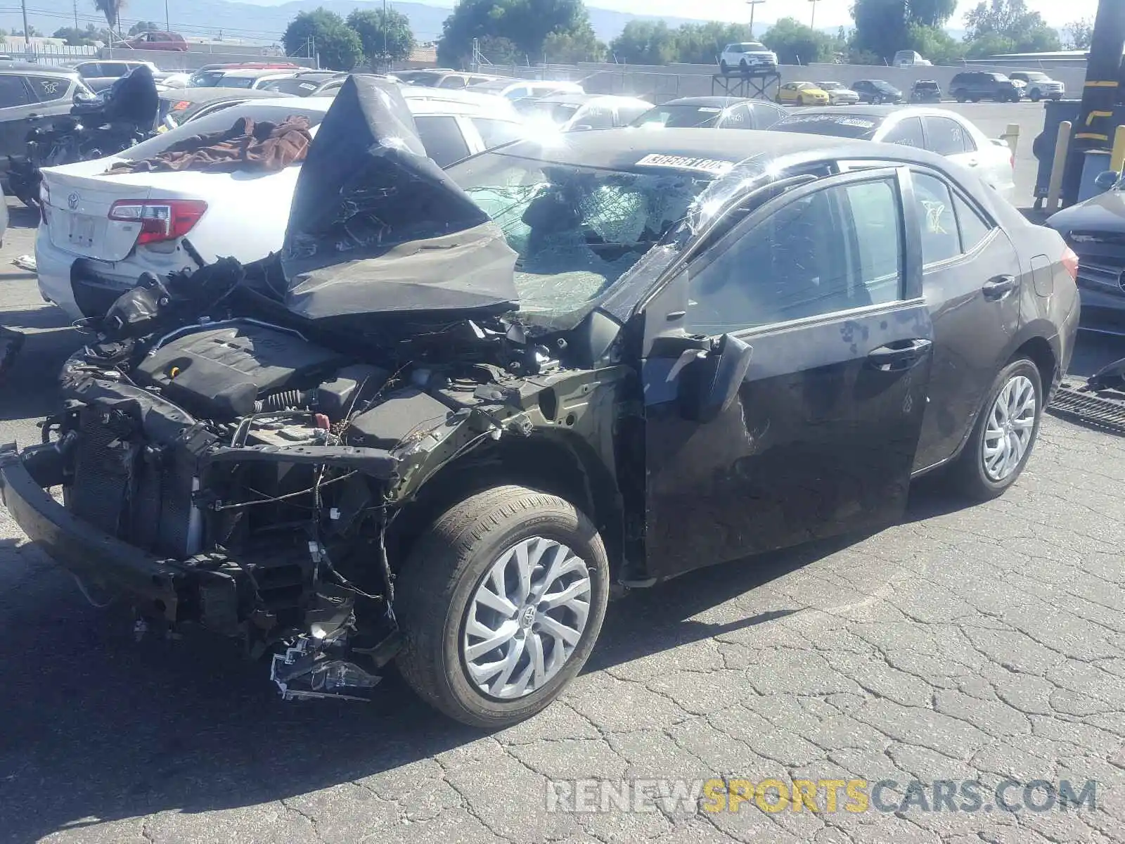 2 Photograph of a damaged car 5YFBURHE7KP895660 TOYOTA COROLLA 2019