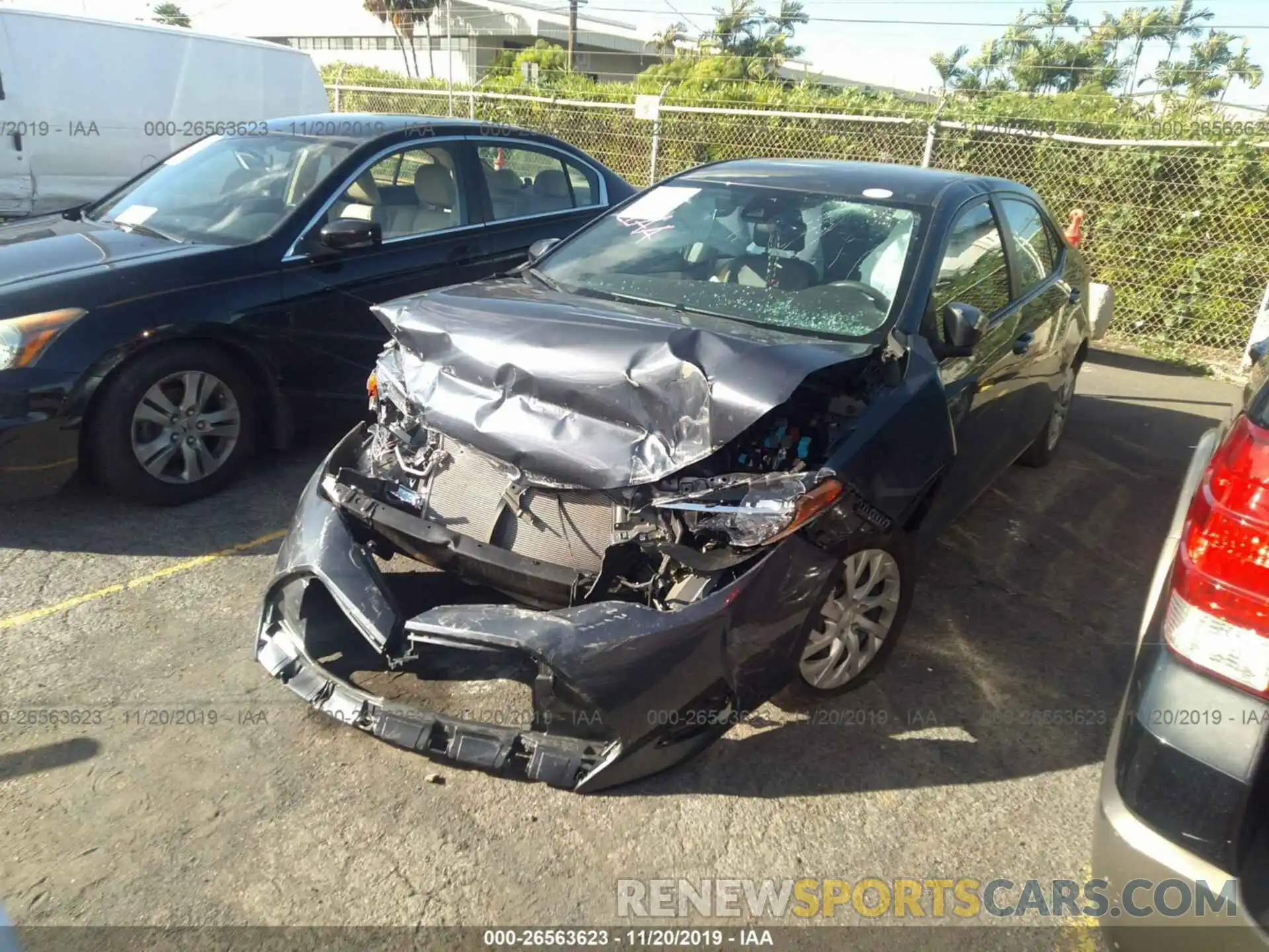 2 Photograph of a damaged car 5YFBURHE7KP895786 TOYOTA COROLLA 2019