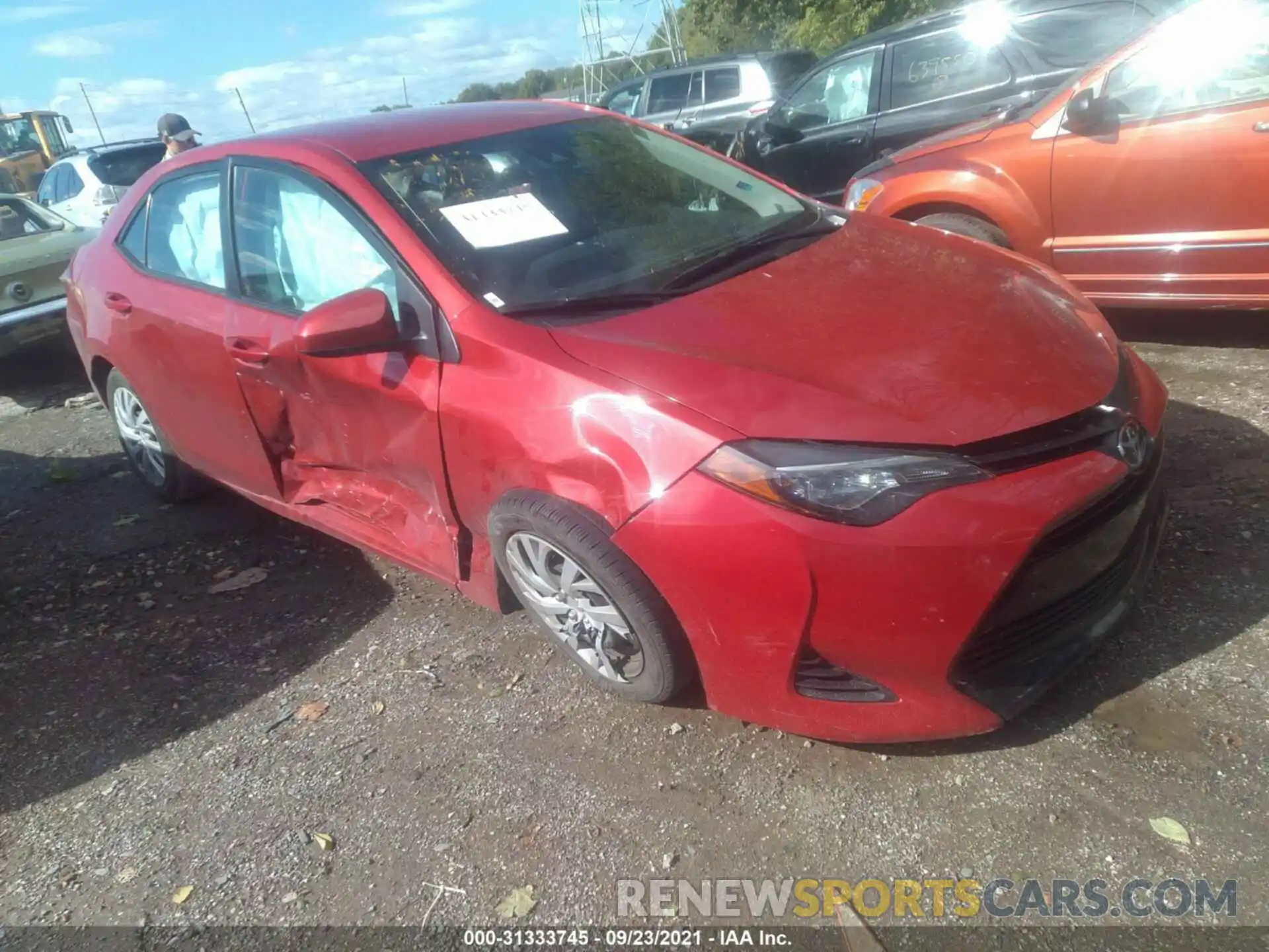 1 Photograph of a damaged car 5YFBURHE7KP896565 TOYOTA COROLLA 2019