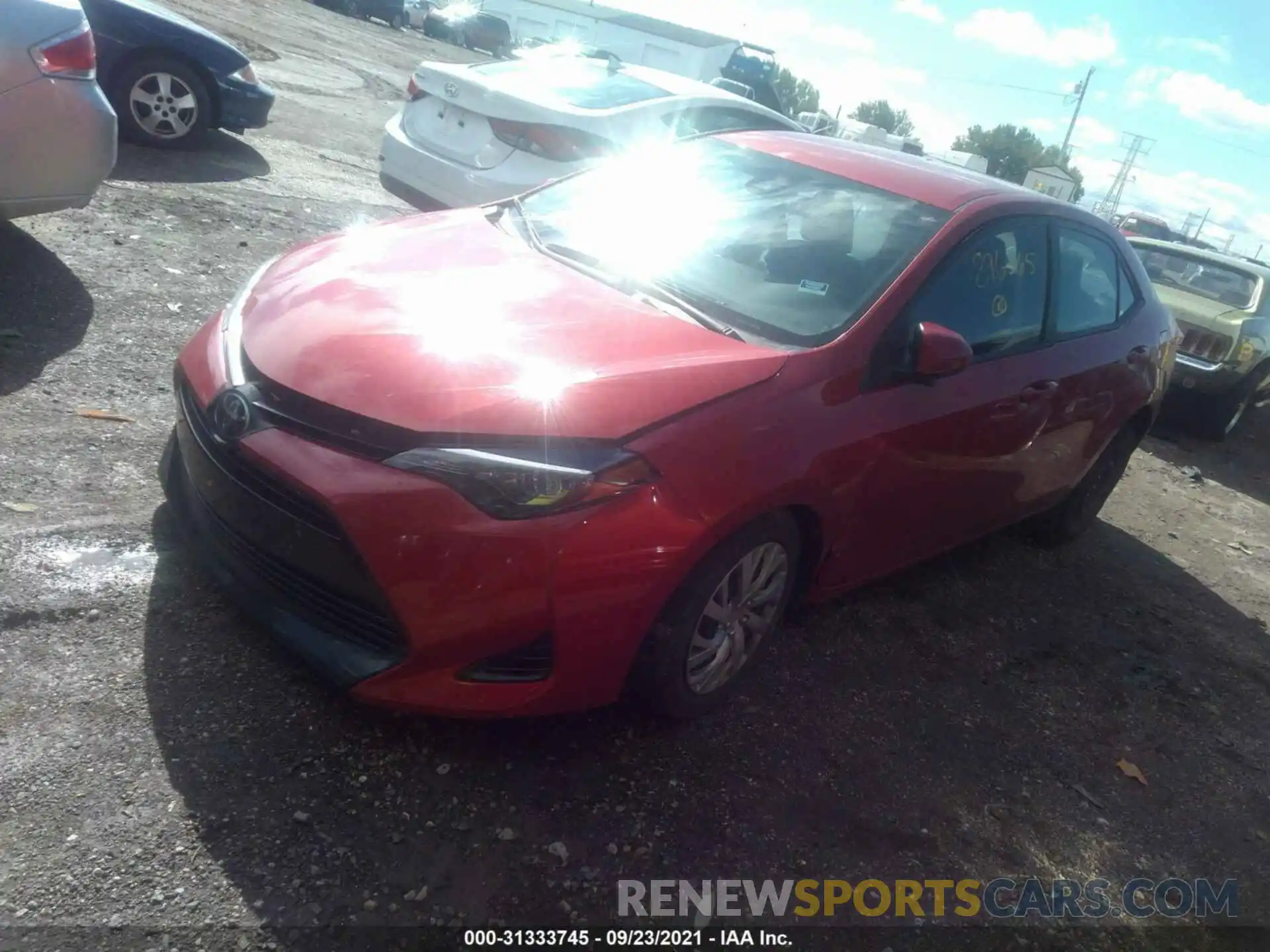 2 Photograph of a damaged car 5YFBURHE7KP896565 TOYOTA COROLLA 2019