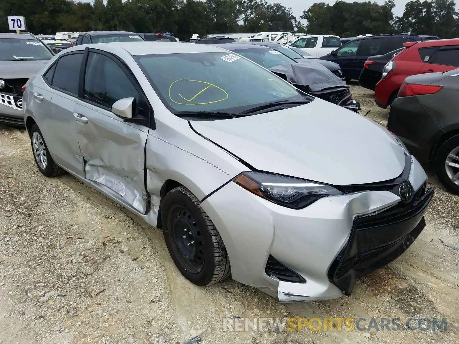 1 Photograph of a damaged car 5YFBURHE7KP896856 TOYOTA COROLLA 2019