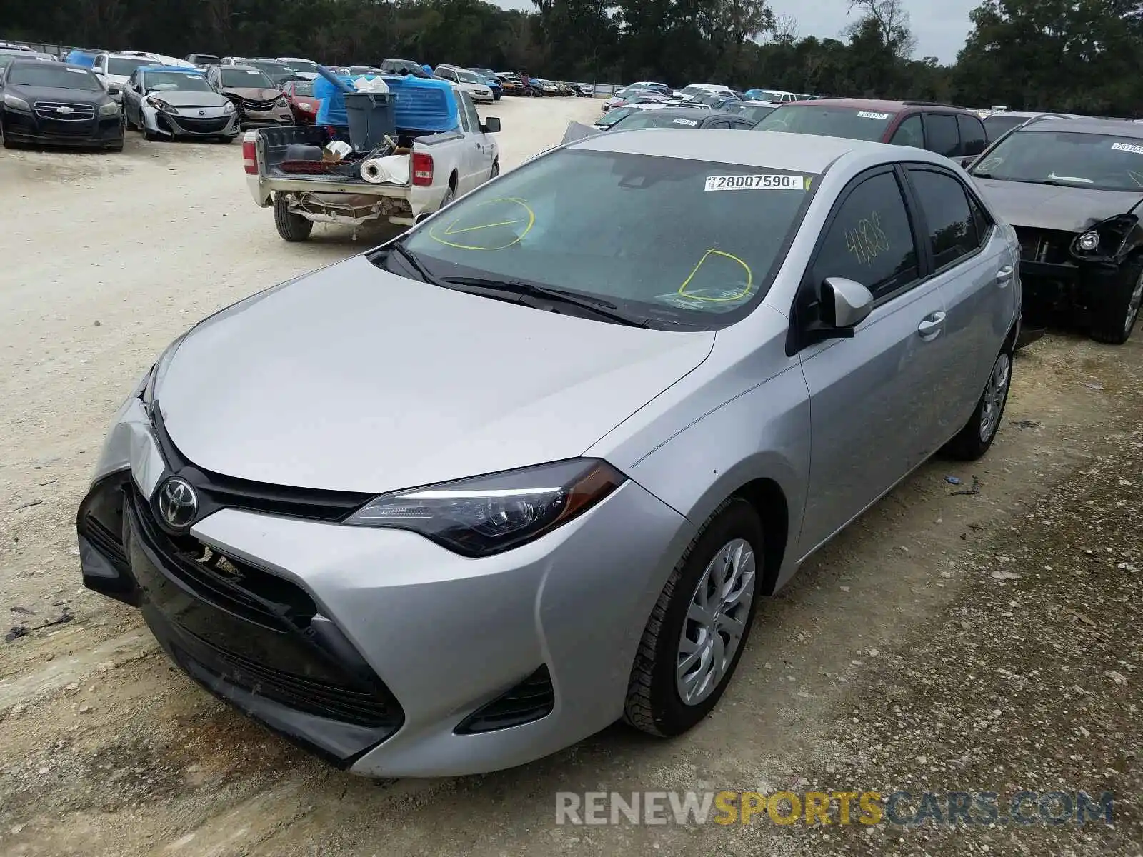 2 Photograph of a damaged car 5YFBURHE7KP896856 TOYOTA COROLLA 2019