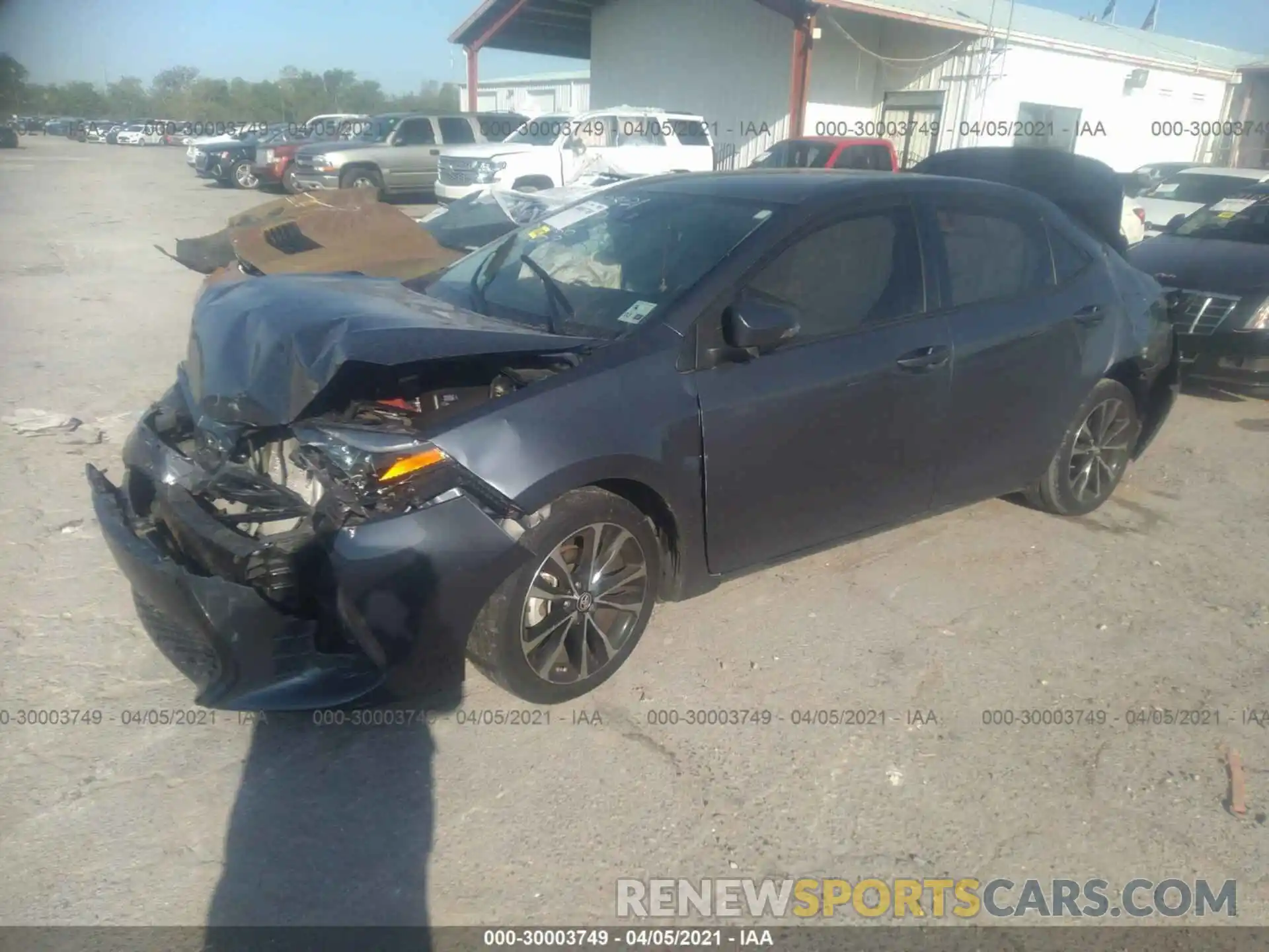 2 Photograph of a damaged car 5YFBURHE7KP897019 TOYOTA COROLLA 2019