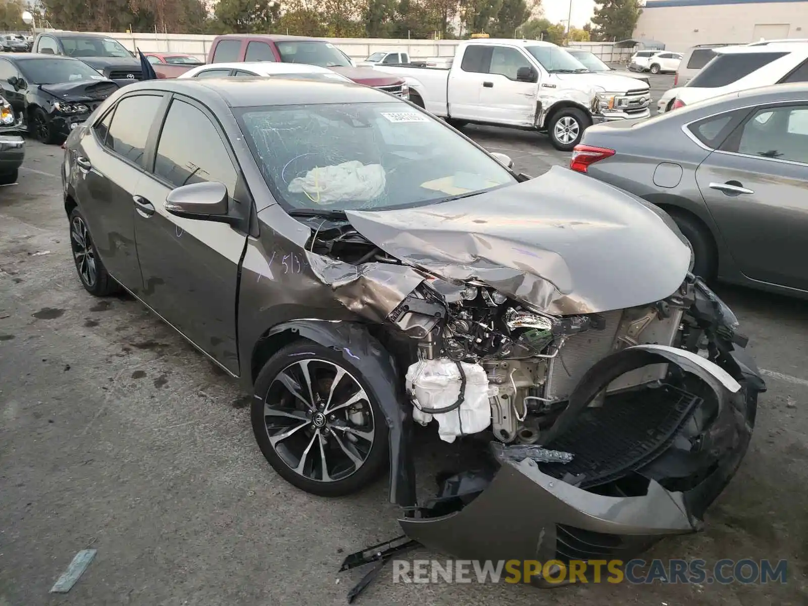 1 Photograph of a damaged car 5YFBURHE7KP897344 TOYOTA COROLLA 2019