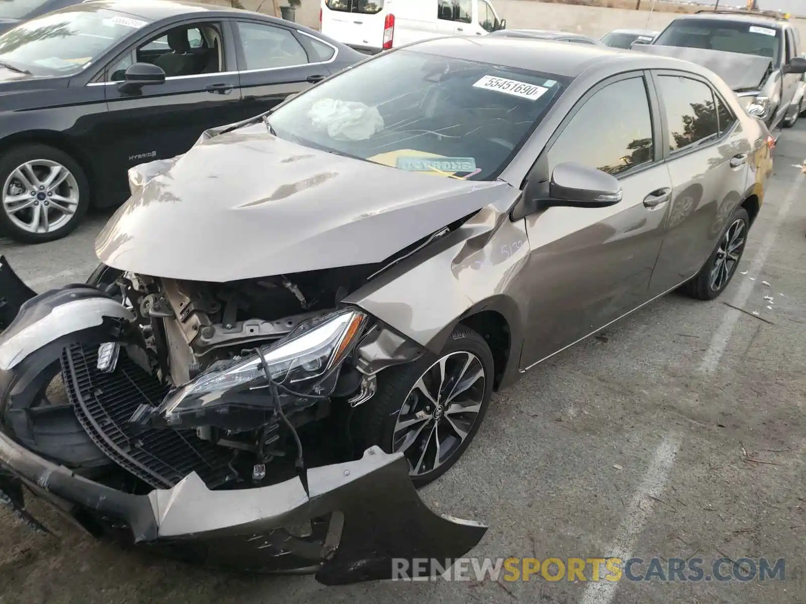 2 Photograph of a damaged car 5YFBURHE7KP897344 TOYOTA COROLLA 2019