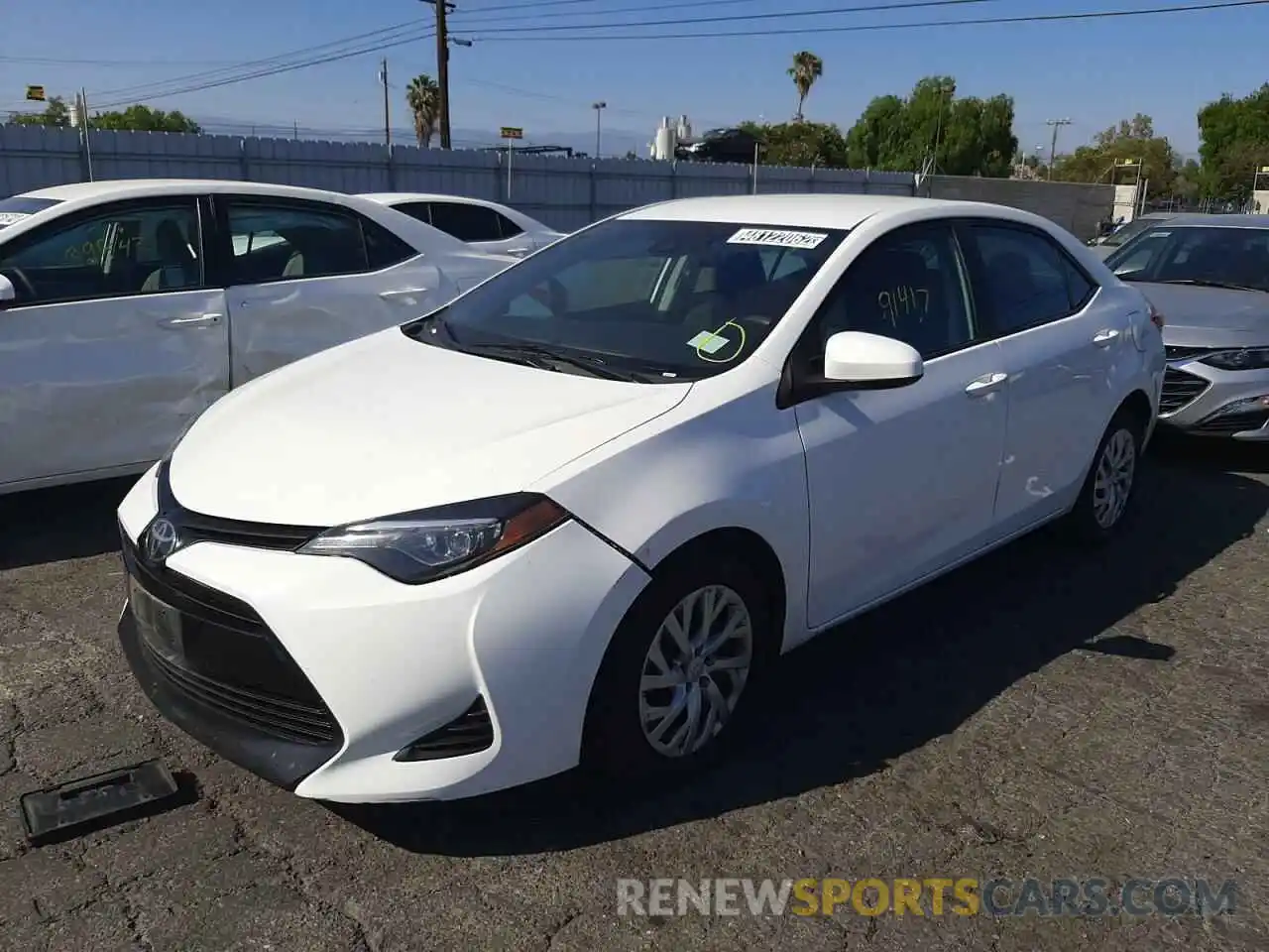 2 Photograph of a damaged car 5YFBURHE7KP897702 TOYOTA COROLLA 2019