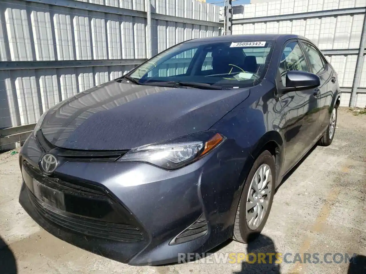 2 Photograph of a damaged car 5YFBURHE7KP899353 TOYOTA COROLLA 2019