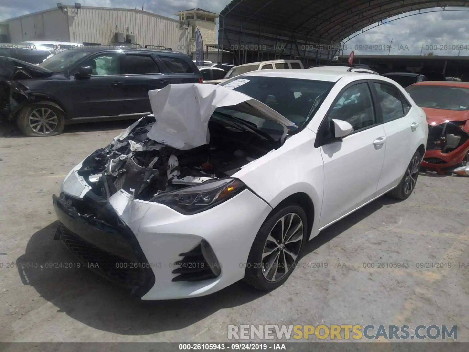 2 Photograph of a damaged car 5YFBURHE7KP899370 TOYOTA COROLLA 2019