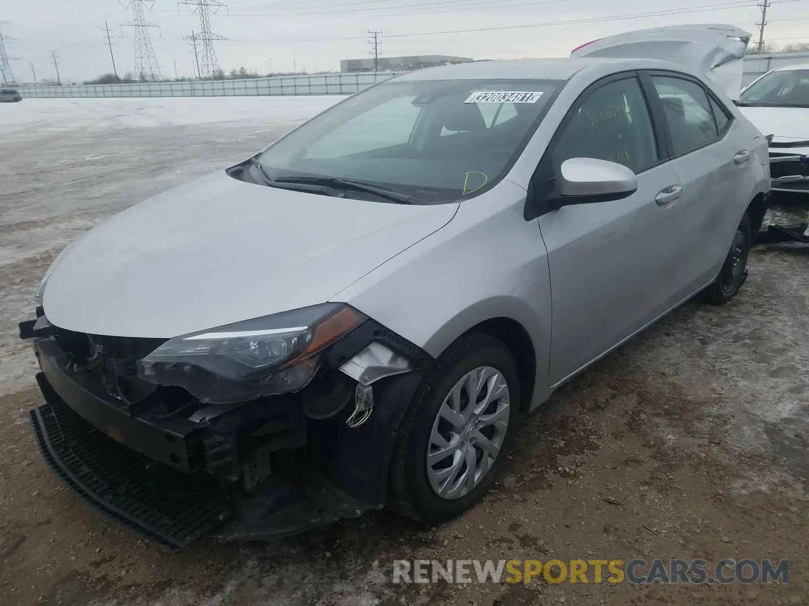 2 Photograph of a damaged car 5YFBURHE7KP899739 TOYOTA COROLLA 2019