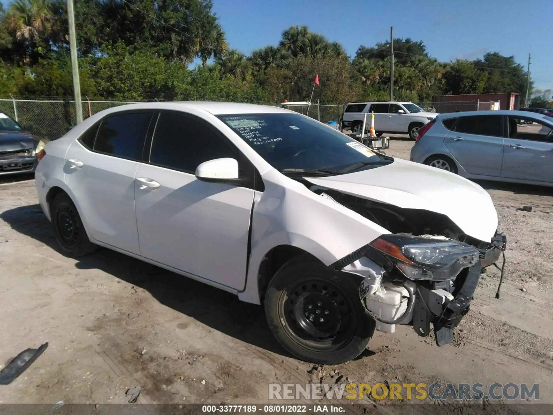 1 Photograph of a damaged car 5YFBURHE7KP900100 TOYOTA COROLLA 2019