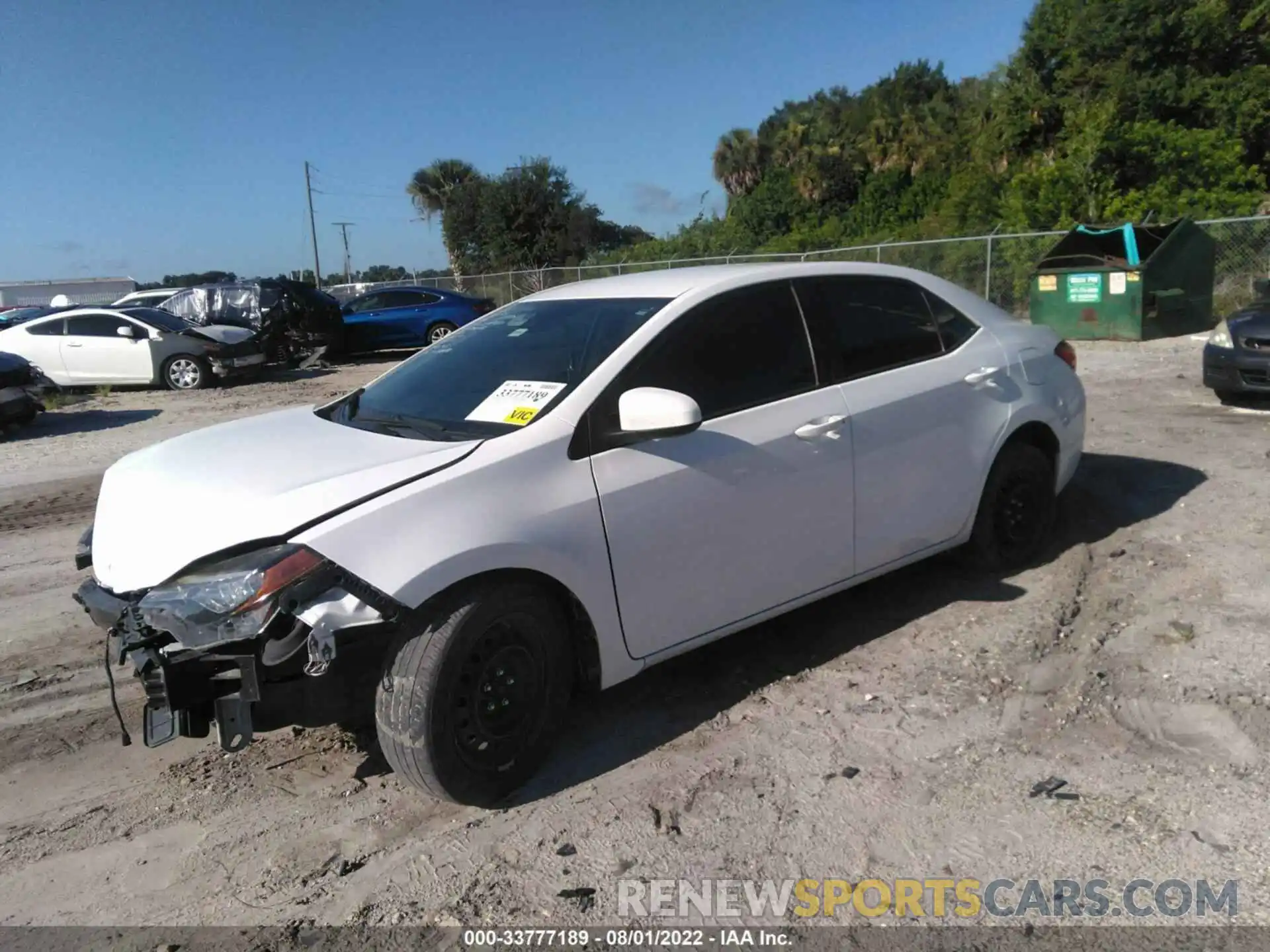 2 Photograph of a damaged car 5YFBURHE7KP900100 TOYOTA COROLLA 2019