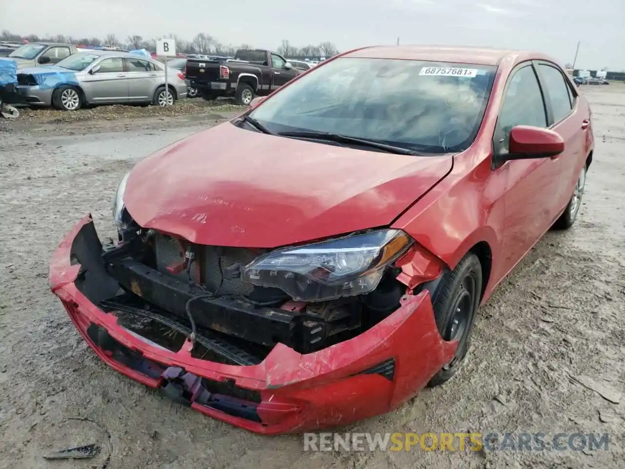 2 Photograph of a damaged car 5YFBURHE7KP900338 TOYOTA COROLLA 2019